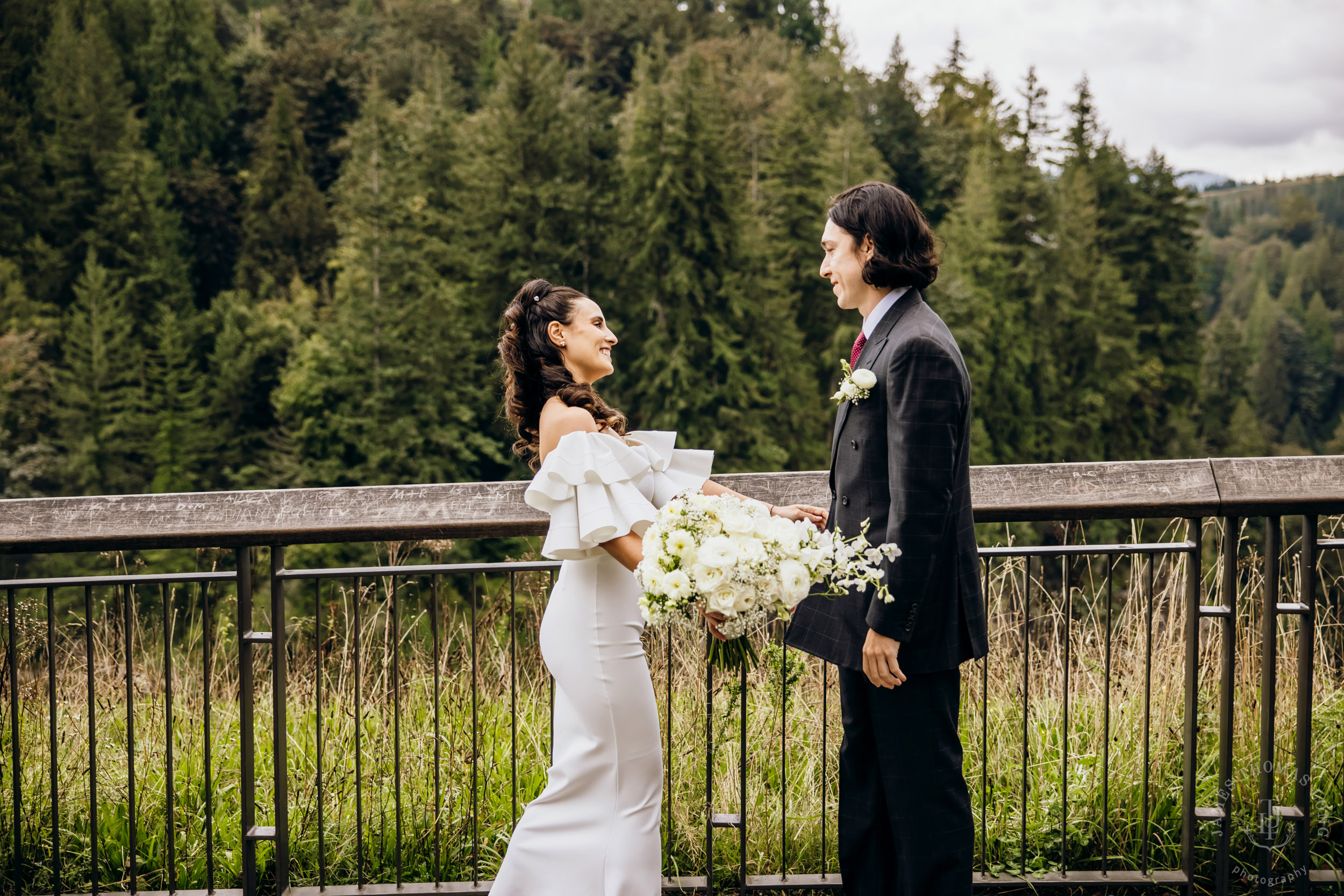 Salish Lodge Snoqualmie Falls wedding by Seattle wedding photographer James Thomas Long Photography