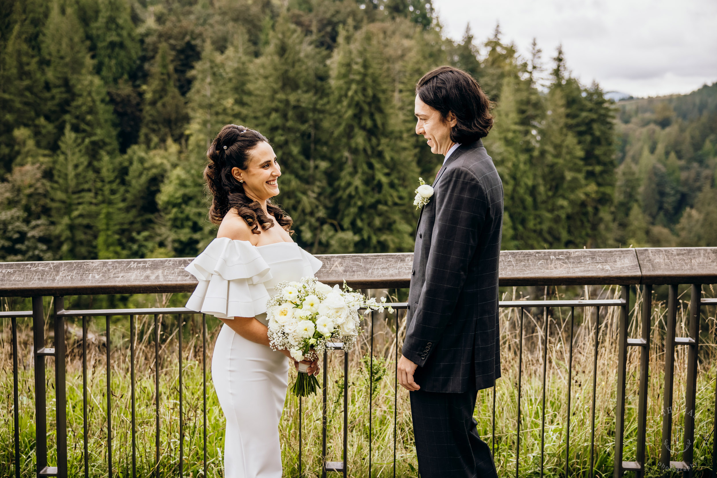 Salish Lodge Snoqualmie Falls wedding by Seattle wedding photographer James Thomas Long Photography