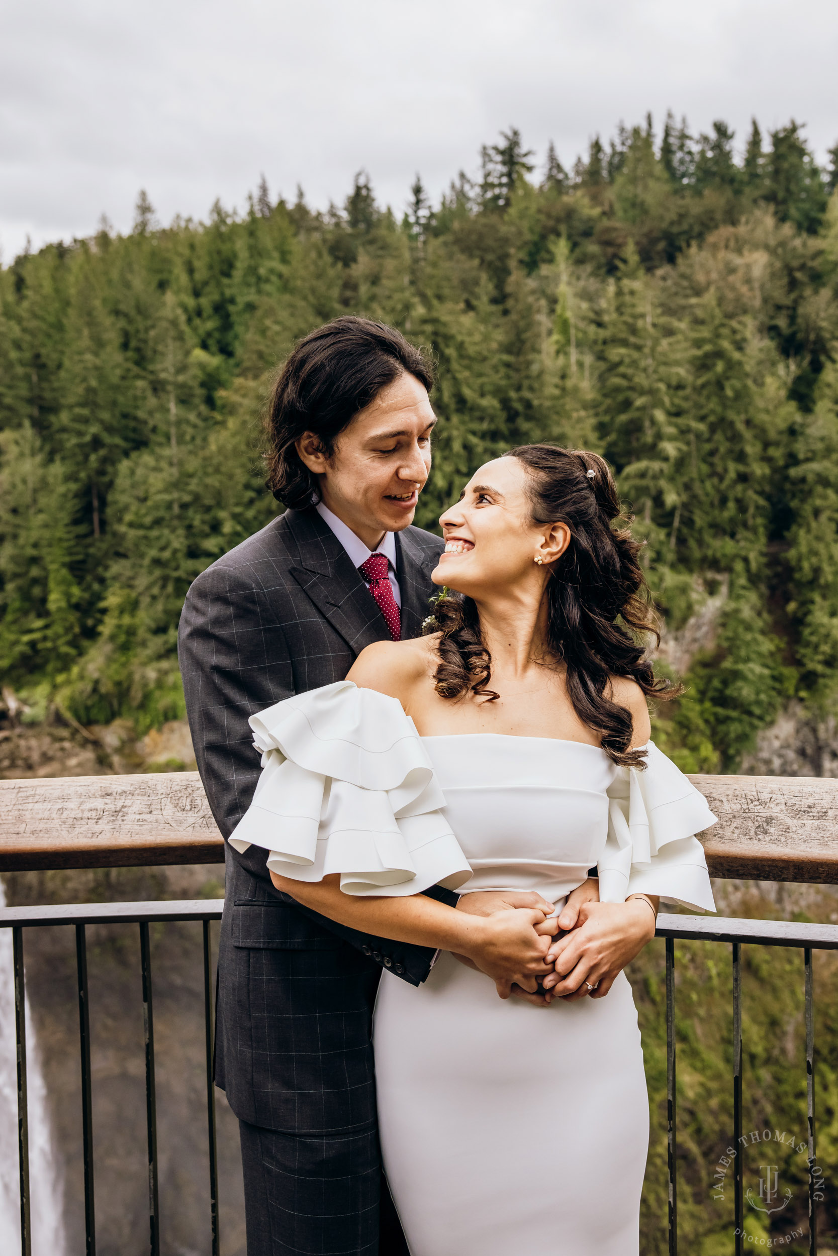 Salish Lodge Snoqualmie Falls wedding by Seattle wedding photographer James Thomas Long Photography