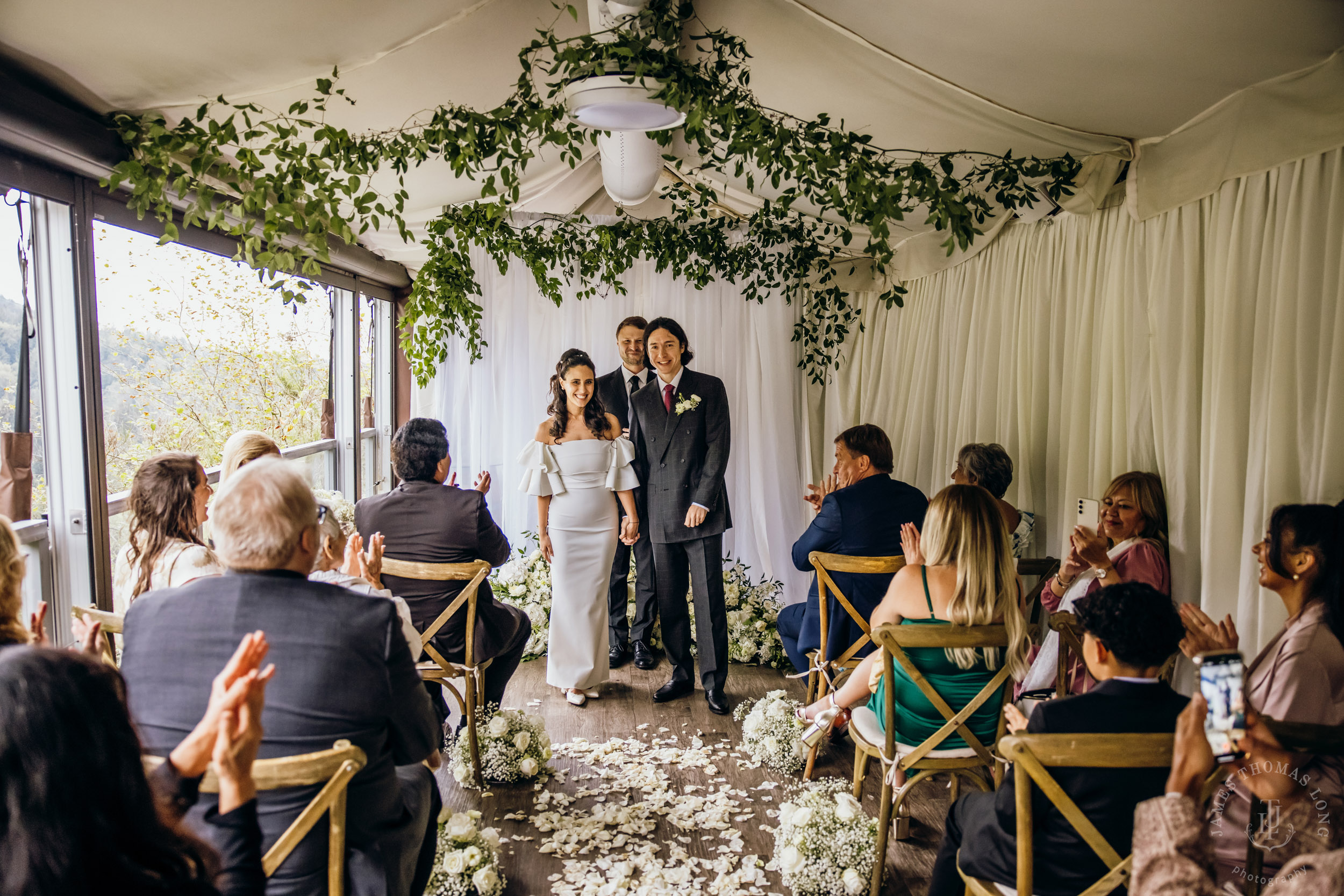 Salish Lodge Snoqualmie Falls wedding by Seattle wedding photographer James Thomas Long Photography