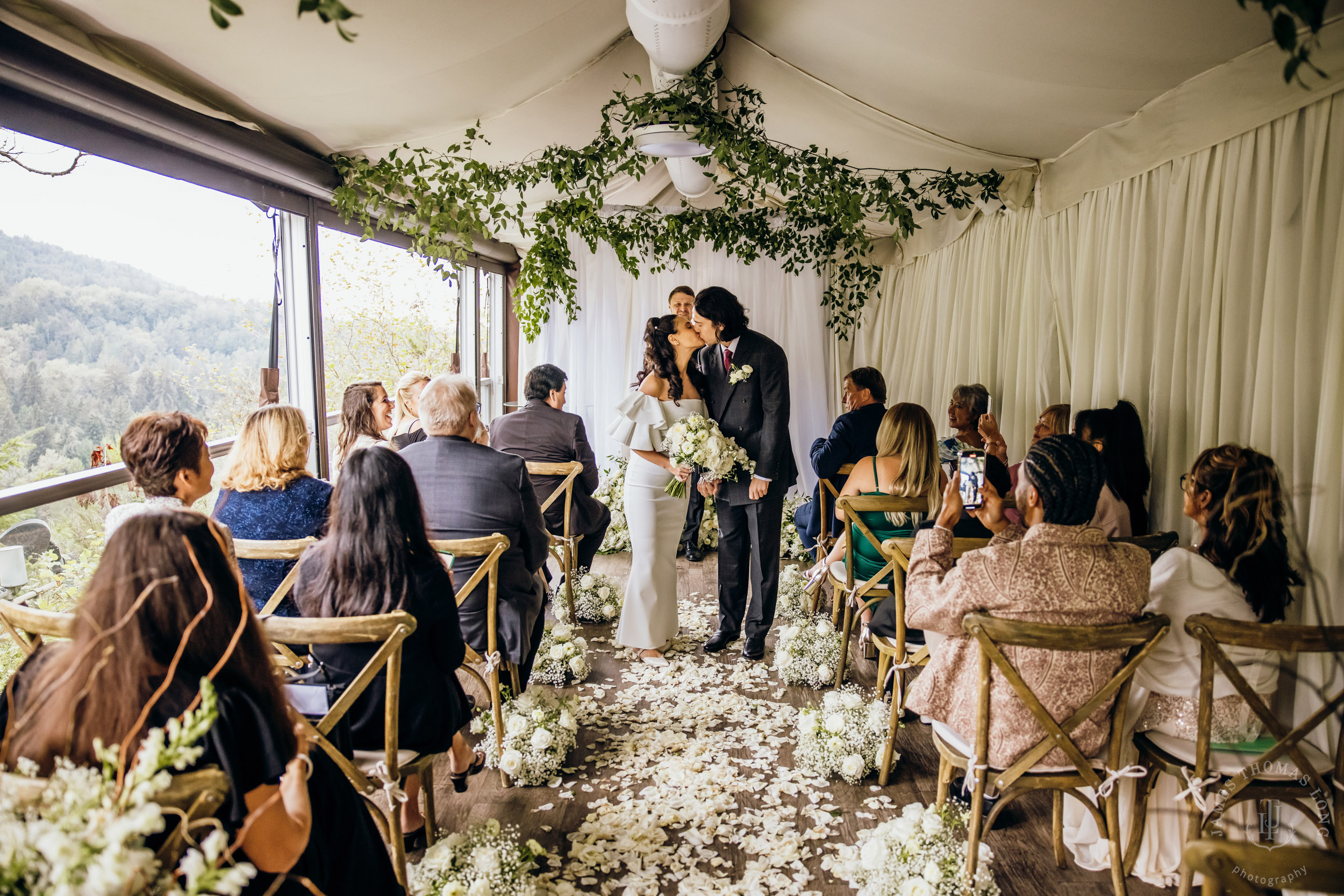 Salish Lodge Snoqualmie Falls wedding by Seattle wedding photographer James Thomas Long Photography