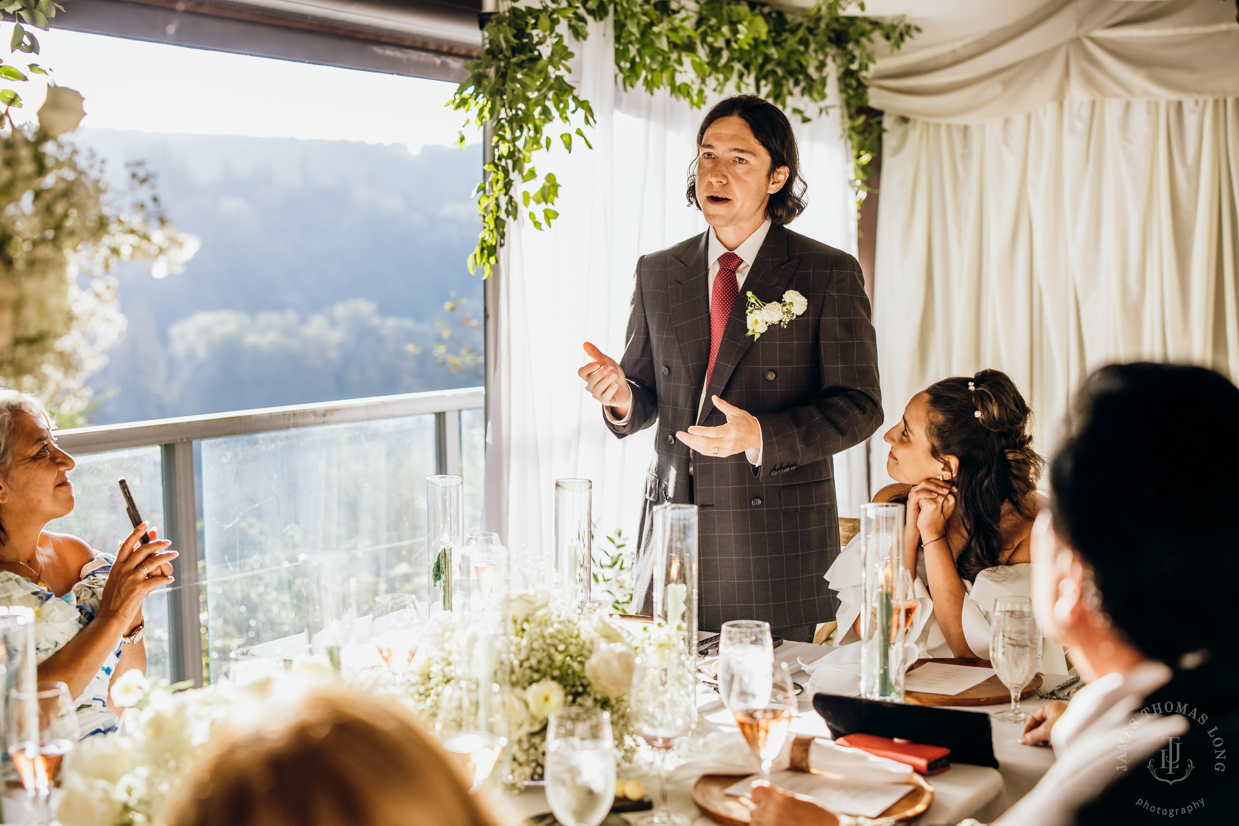 Salish Lodge Snoqualmie Falls wedding by Seattle wedding photographer James Thomas Long Photography