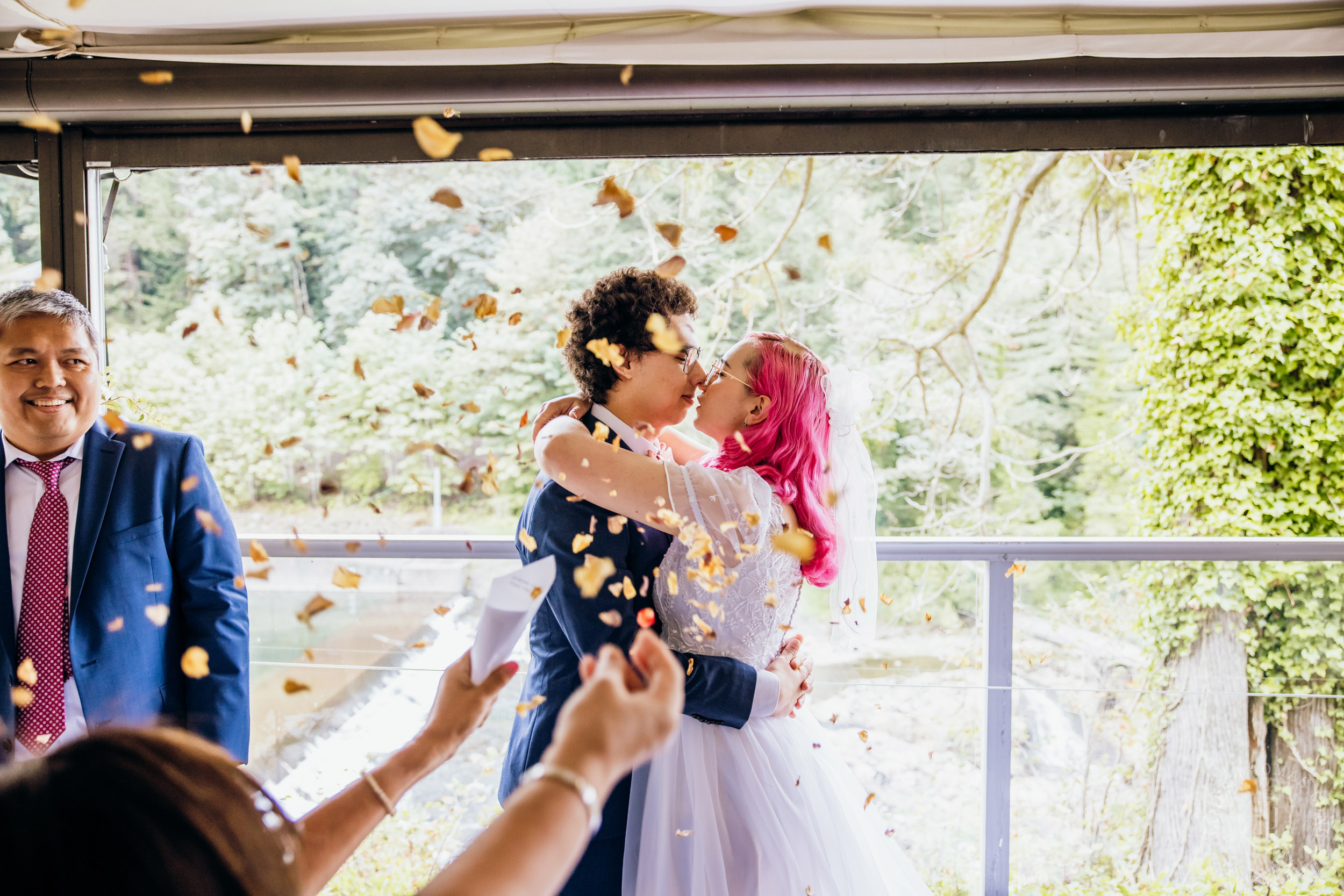 Salish Lodge Snoqualmie Falls wedding by Snoqualmie wedding photographer James Thomas Long Photography