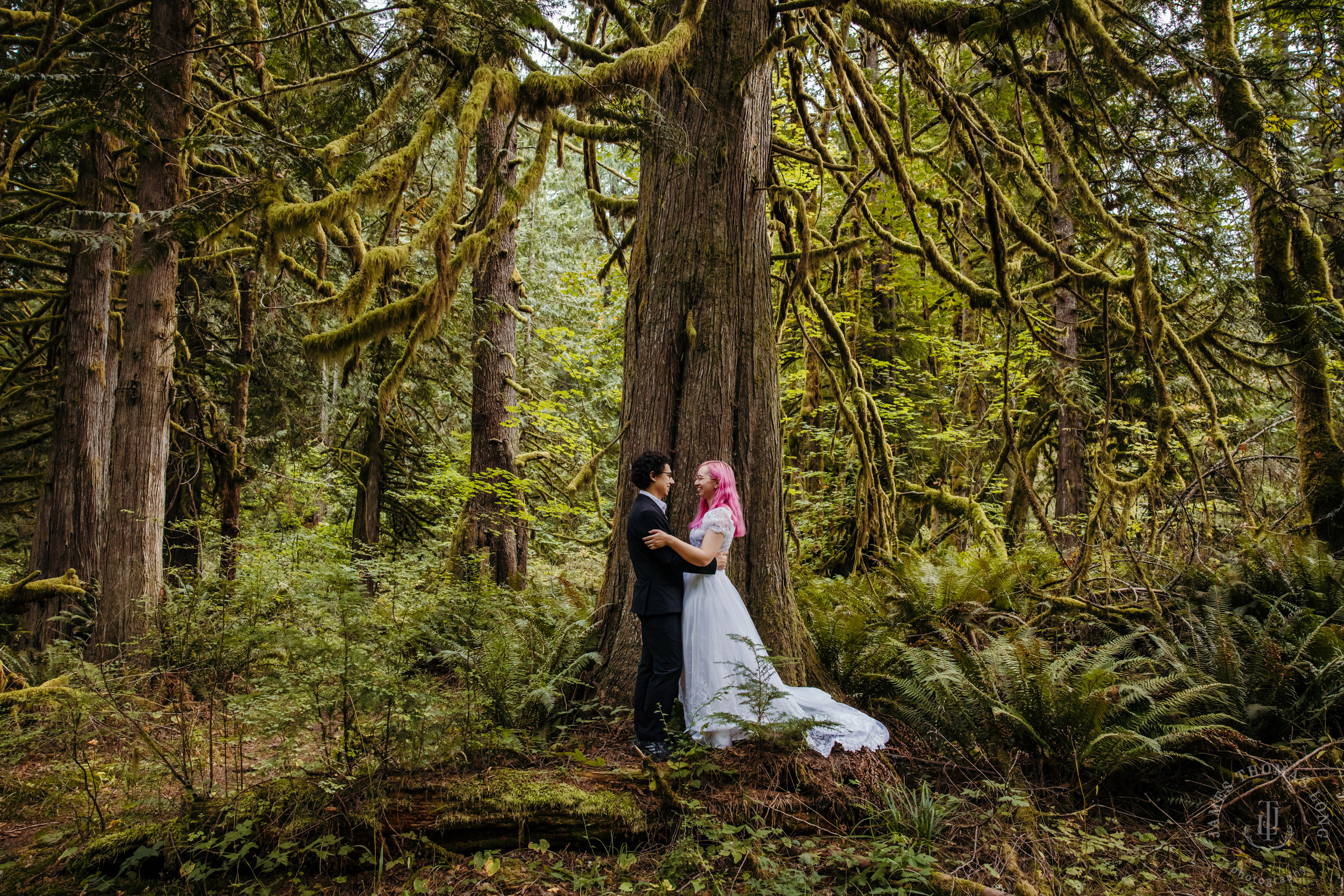 Snoqualmie Falls Salish Lodge wedding by Snoqualmie adventure wedding photographer James Thomas Long Photography