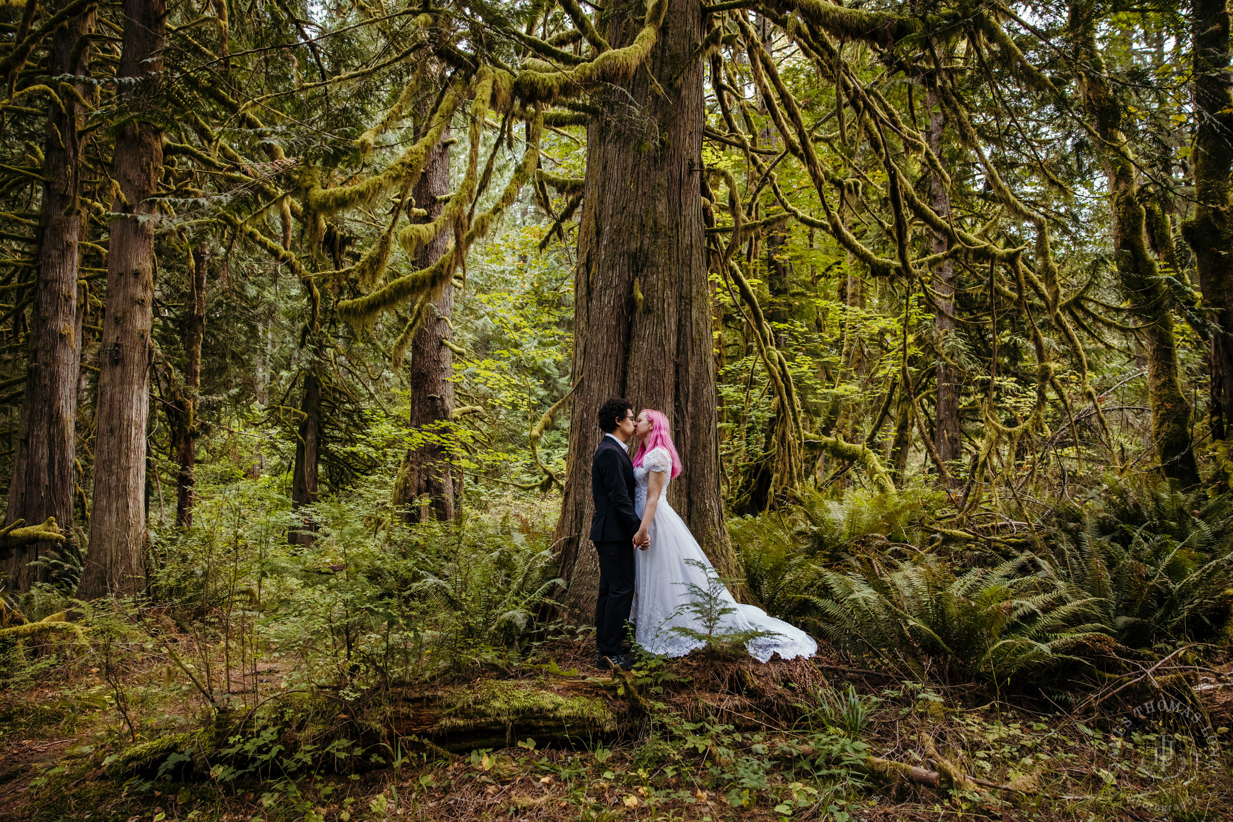 Snoqualmie Falls Salish Lodge wedding by Snoqualmie adventure wedding photographer James Thomas Long Photography