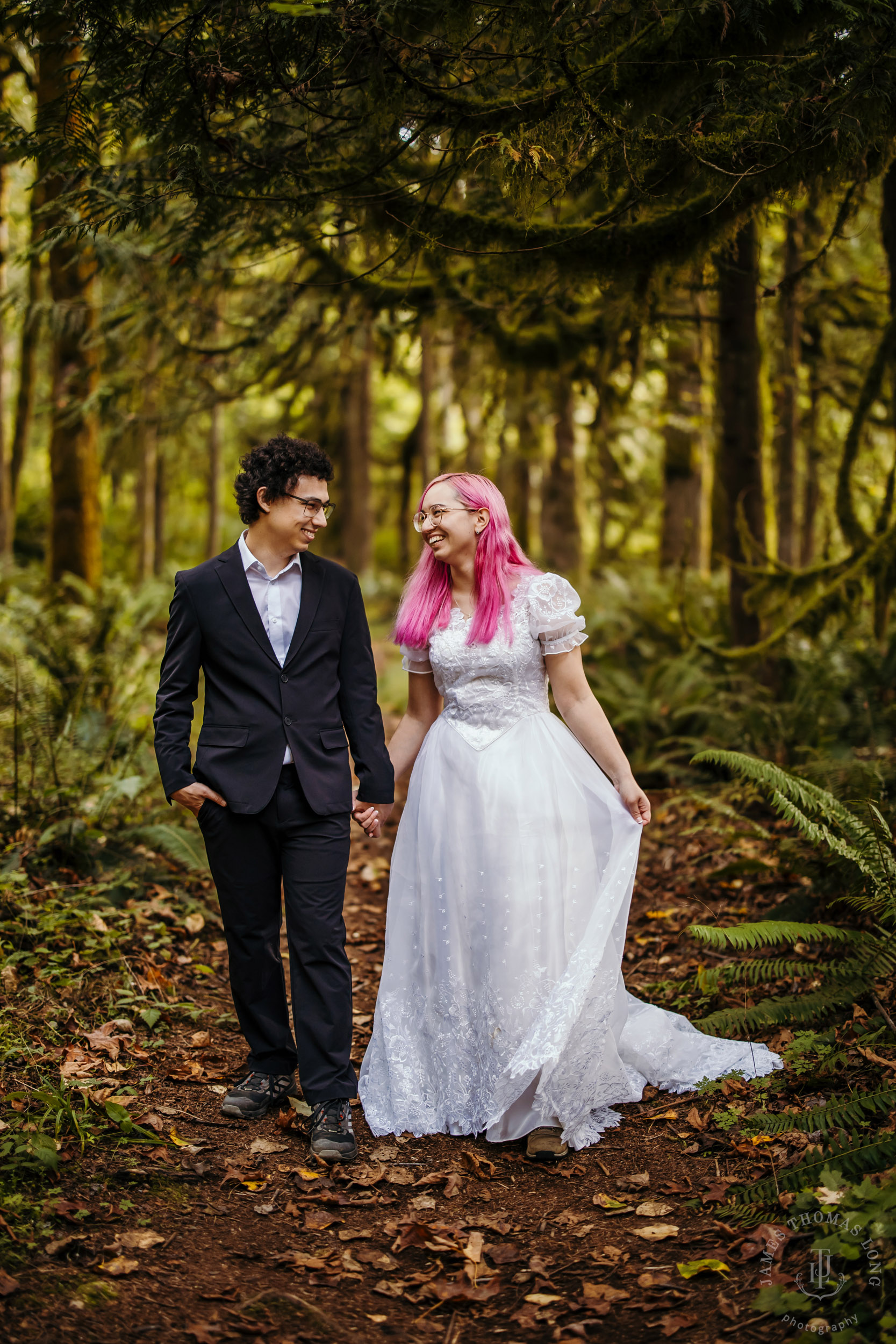 Snoqualmie Falls Salish Lodge wedding by Snoqualmie adventure wedding photographer James Thomas Long Photography