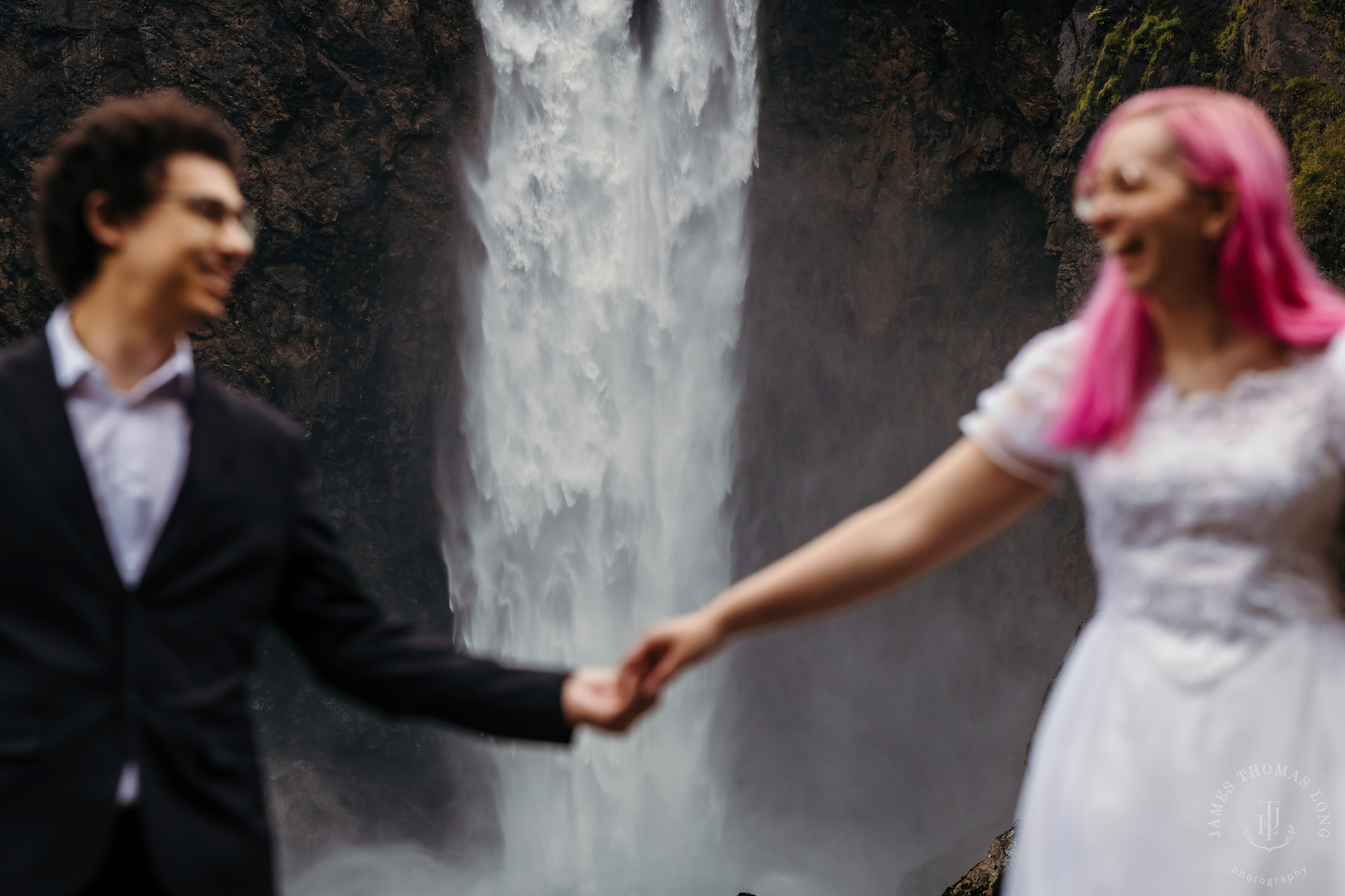 Snoqualmie Falls Salish Lodge wedding by Snoqualmie adventure wedding photographer James Thomas Long Photography