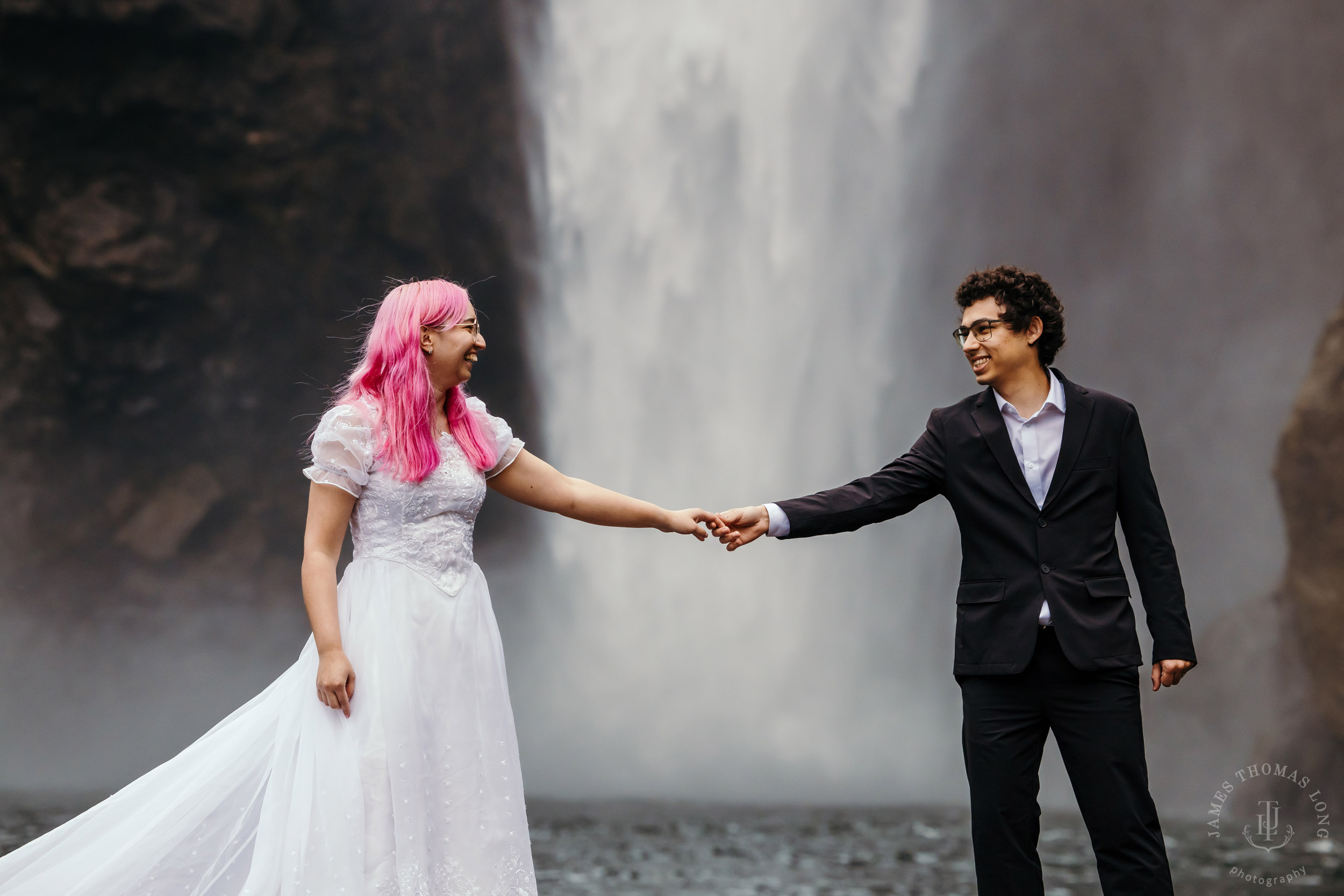 Snoqualmie Falls Salish Lodge wedding by Snoqualmie adventure wedding photographer James Thomas Long Photography