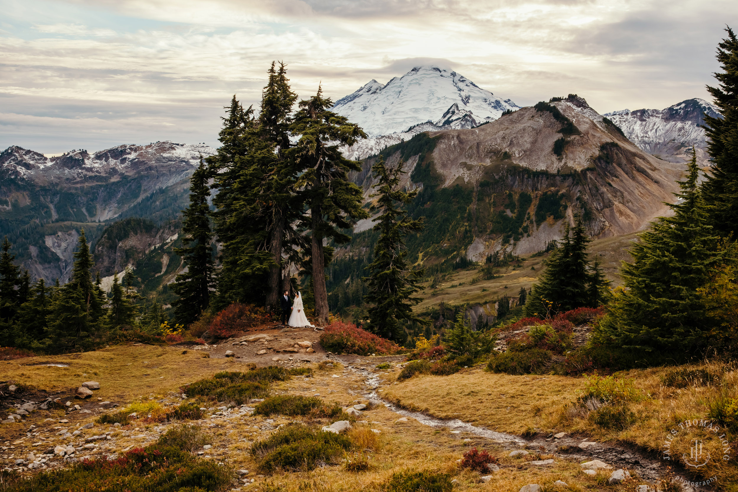 Mount Baker Cascade Mountain adventure elopement by Seattle adventure elopement photographer James Thomas Long Photography