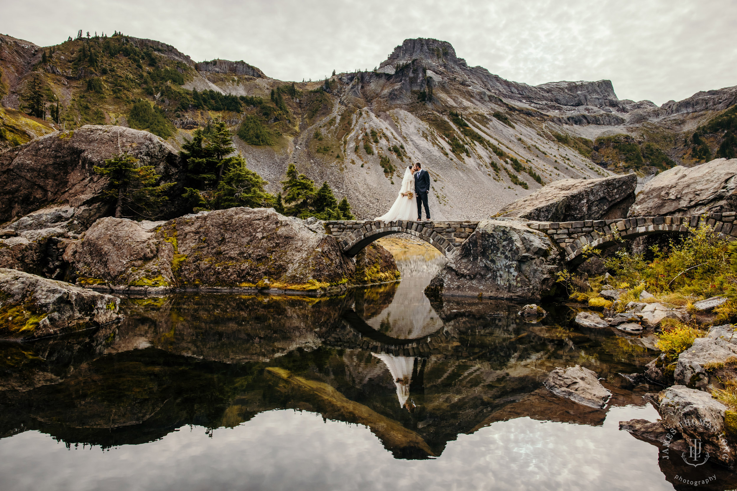 Mount Baker Cascade Mountain adventure elopement by Seattle adventure elopement photographer James Thomas Long Photography