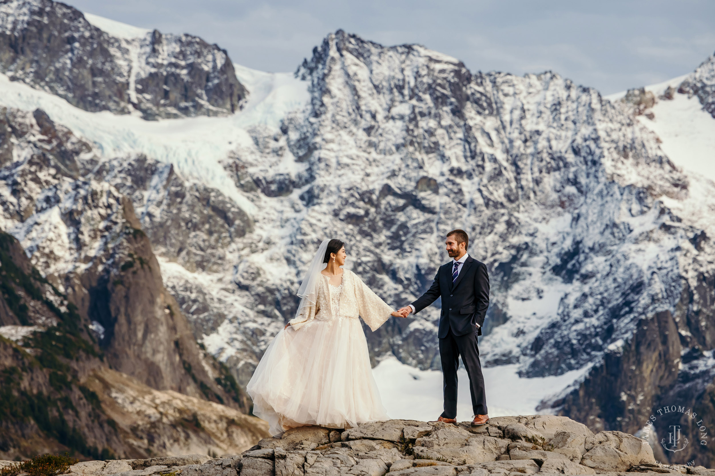 Mount Baker Cascade Mountain adventure elopement by Seattle adventure elopement photographer James Thomas Long Photography