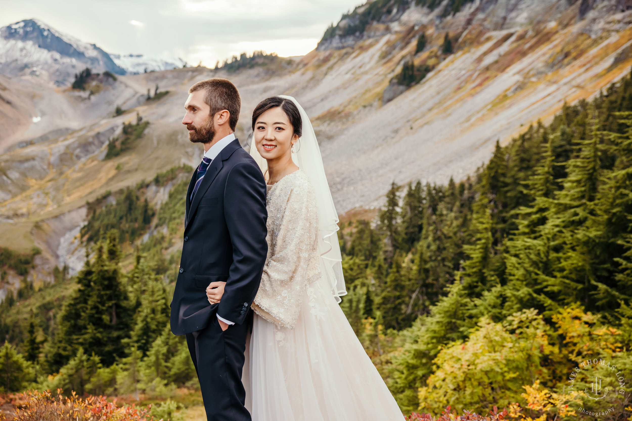 Mount Baker Cascade Mountain adventure elopement by Seattle adventure elopement photographer James Thomas Long Photography