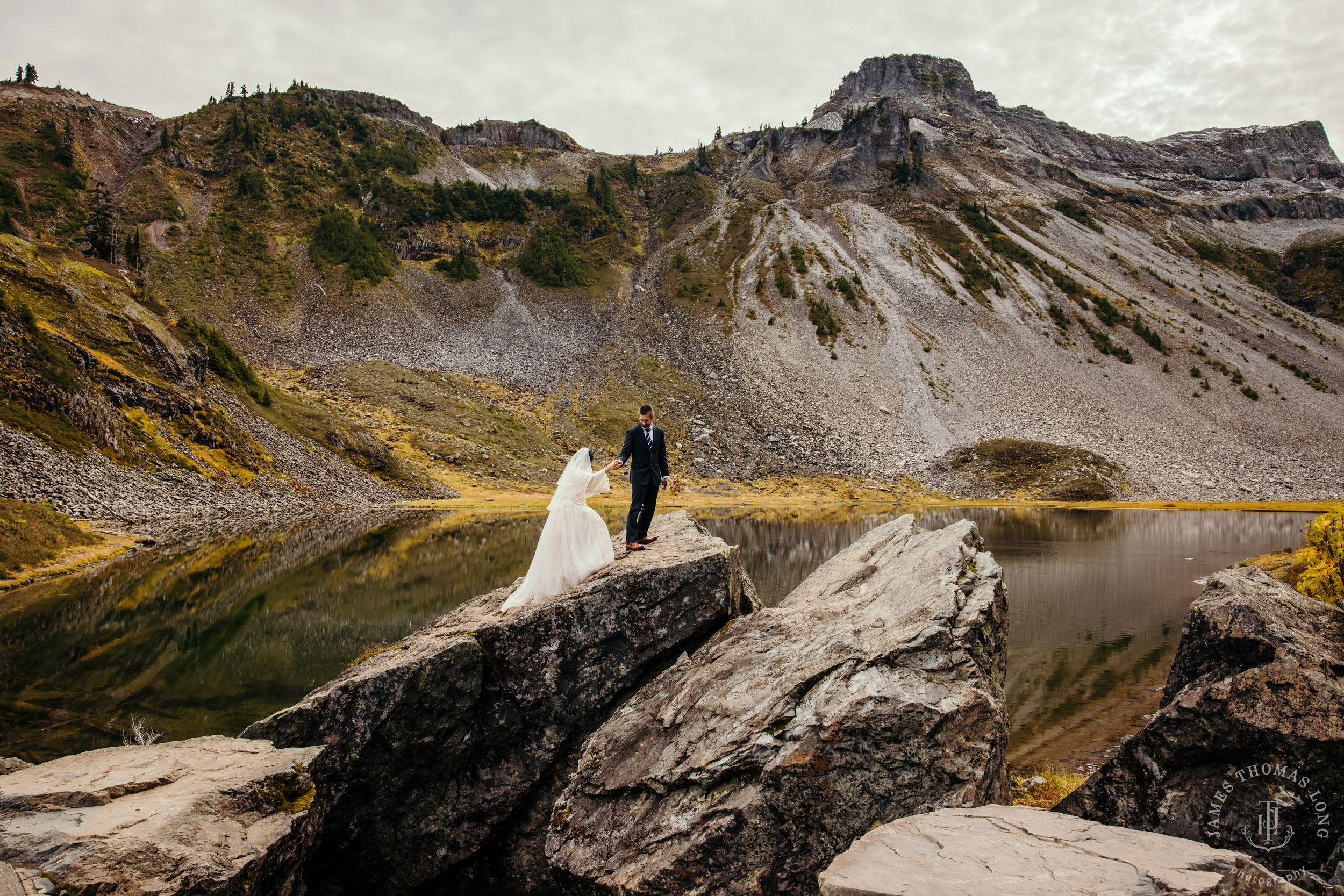 Mount Baker Cascade Mountain adventure elopement by Seattle adventure elopement photographer James Thomas Long Photography