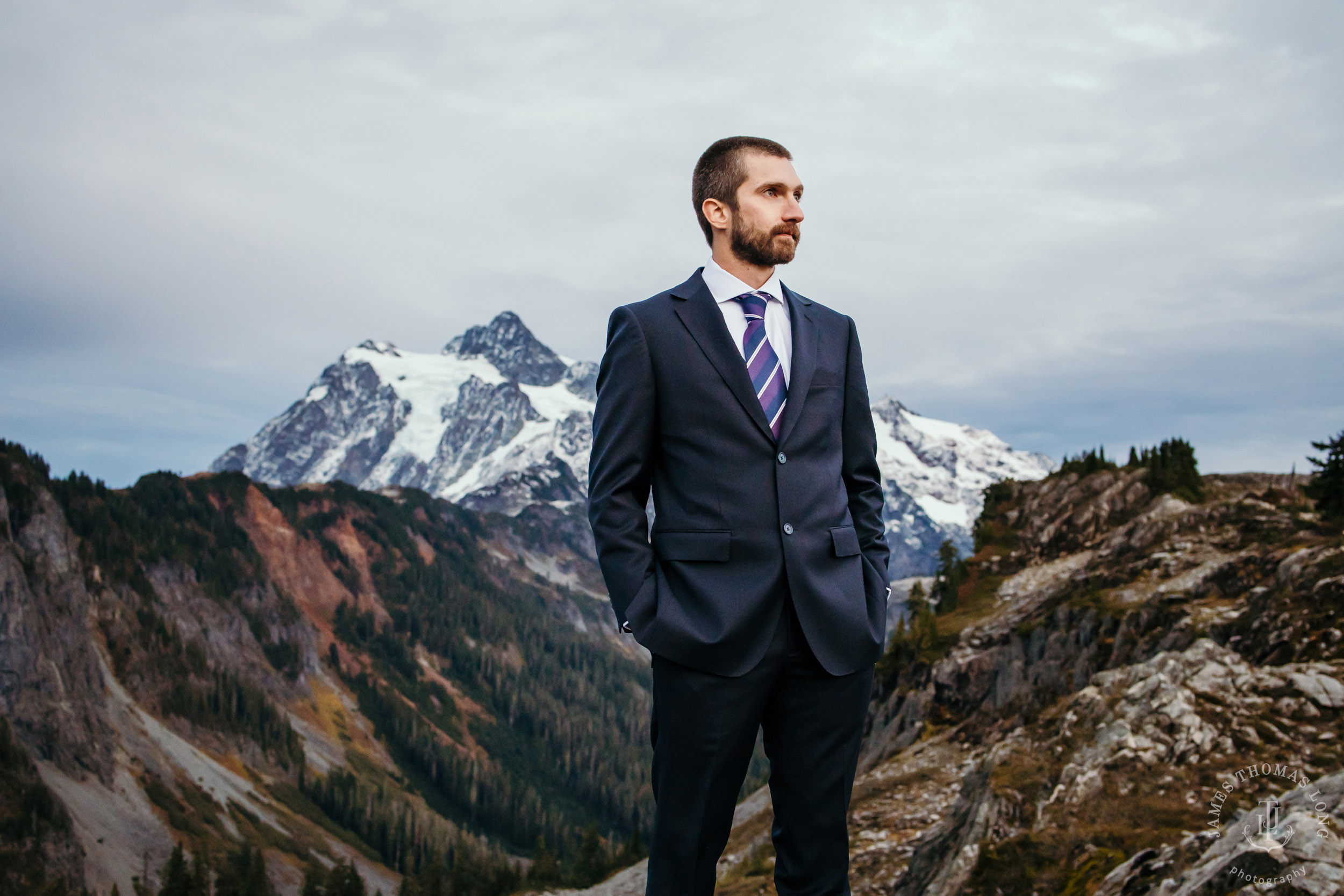 Mount Baker Cascade Mountain adventure elopement by Seattle adventure elopement photographer James Thomas Long Photography