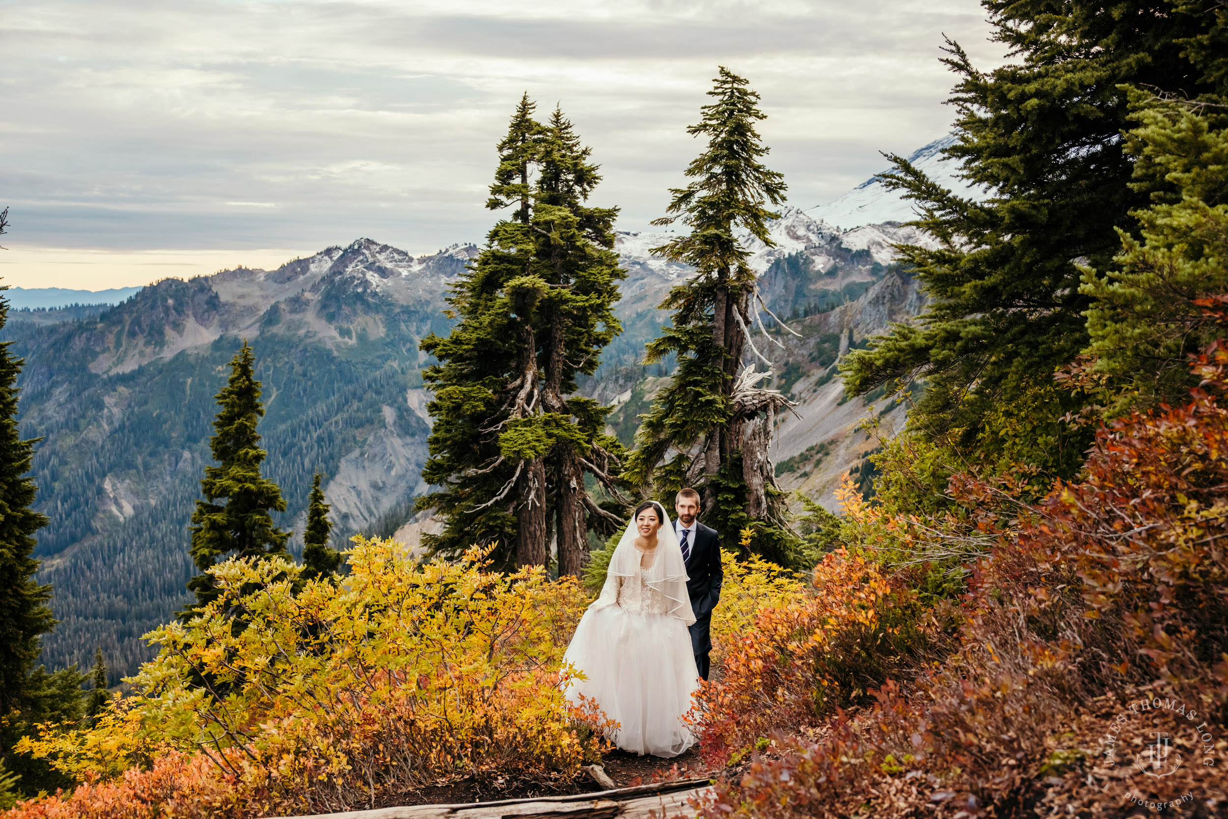 Mount Baker Cascade Mountain adventure elopement by Seattle adventure elopement photographer James Thomas Long Photography