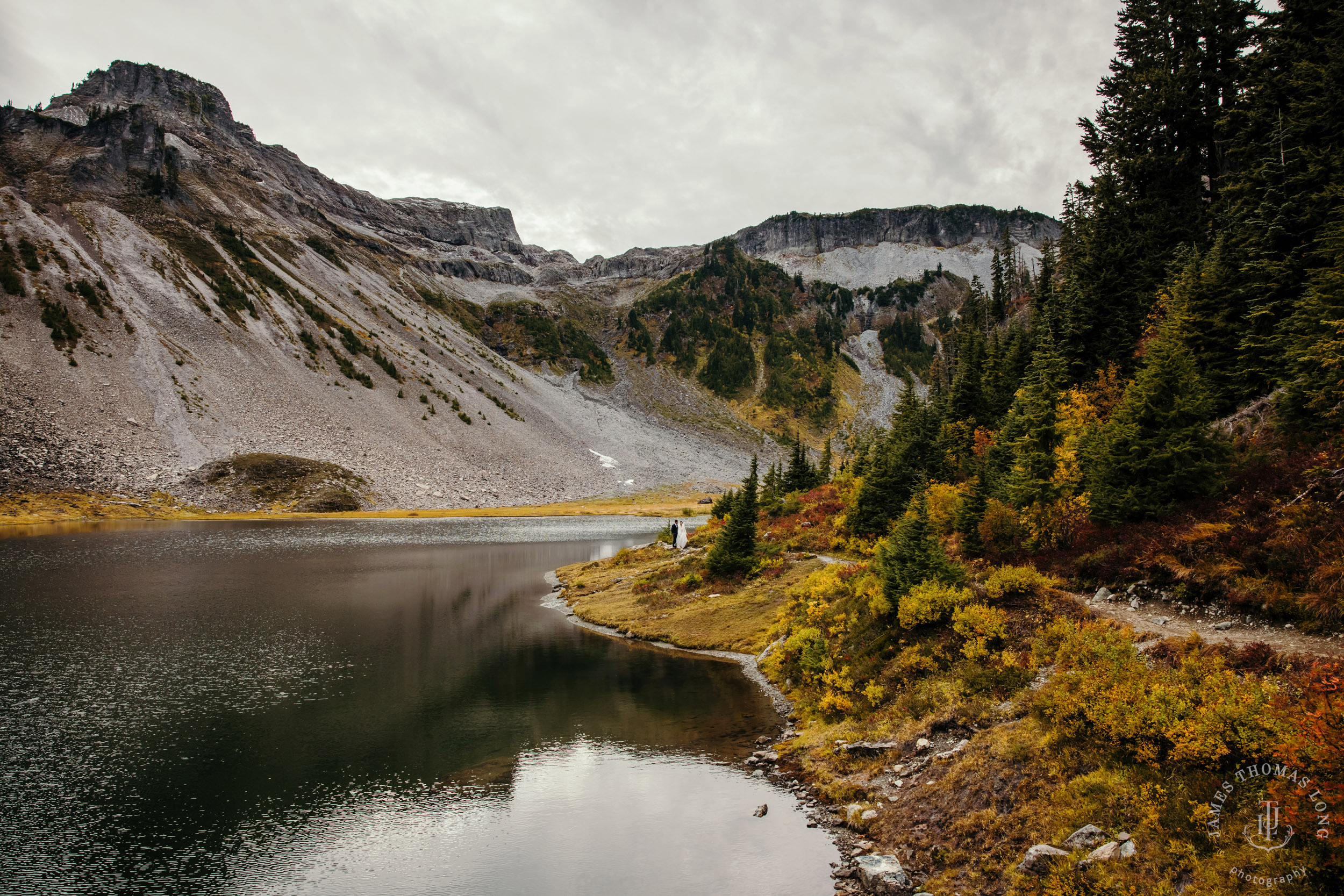 Mount Baker Cascade Mountain adventure elopement by Seattle adventure elopement photographer James Thomas Long Photography