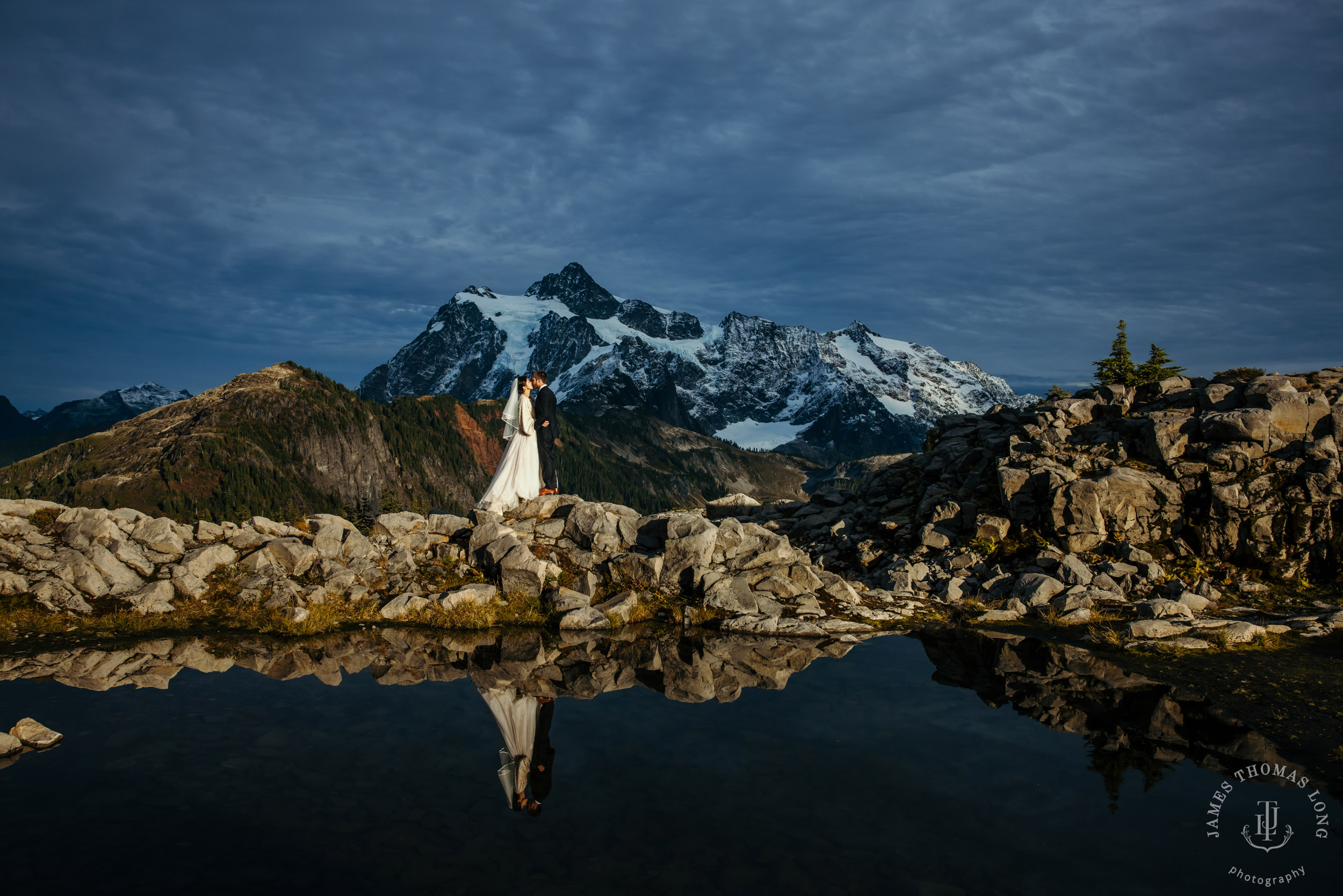 Mount Baker Cascade Mountain adventure elopement by Seattle adventure elopement photographer James Thomas Long Photography