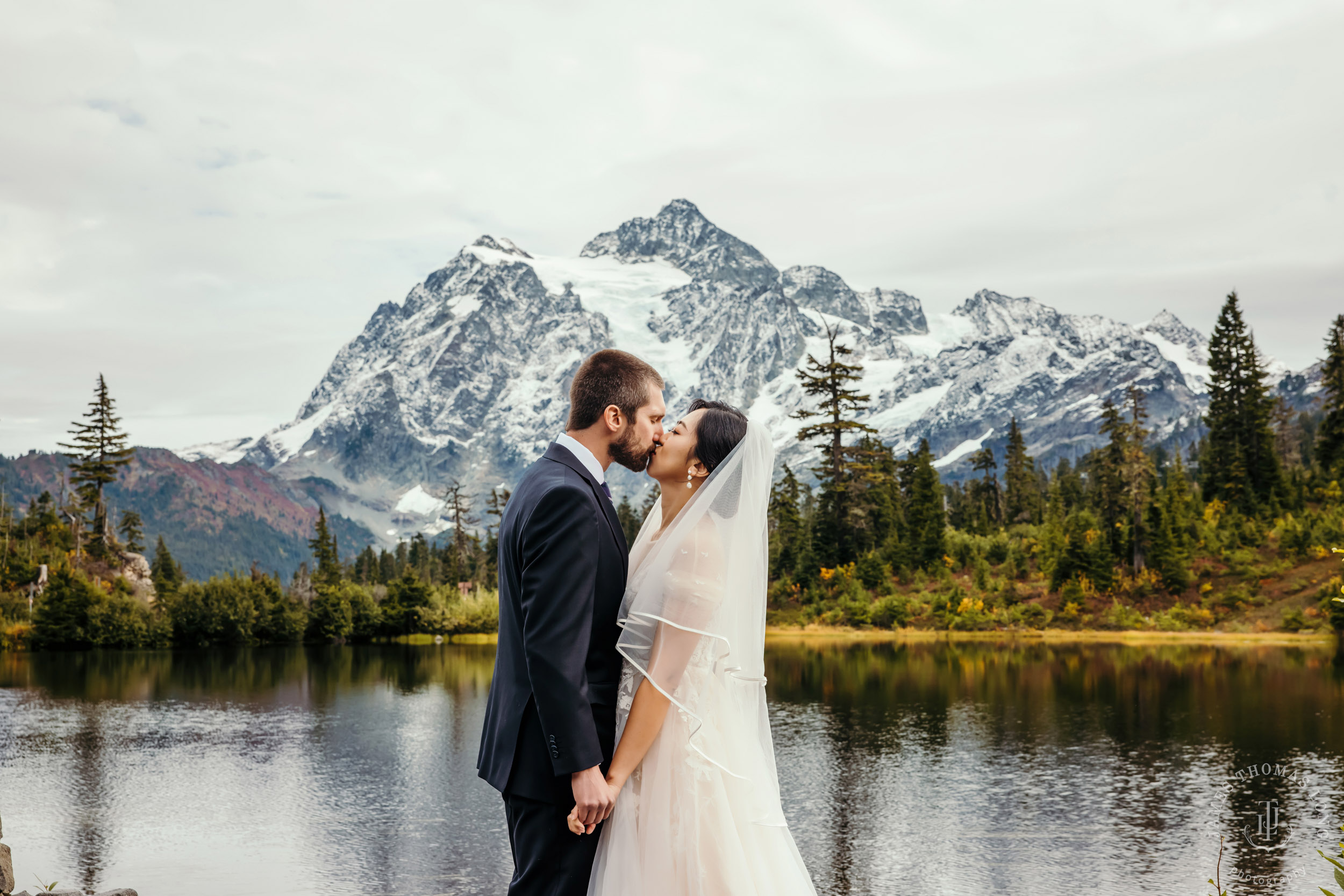 Mount Baker Cascade Mountain adventure elopement by Seattle adventure elopement photographer James Thomas Long Photography