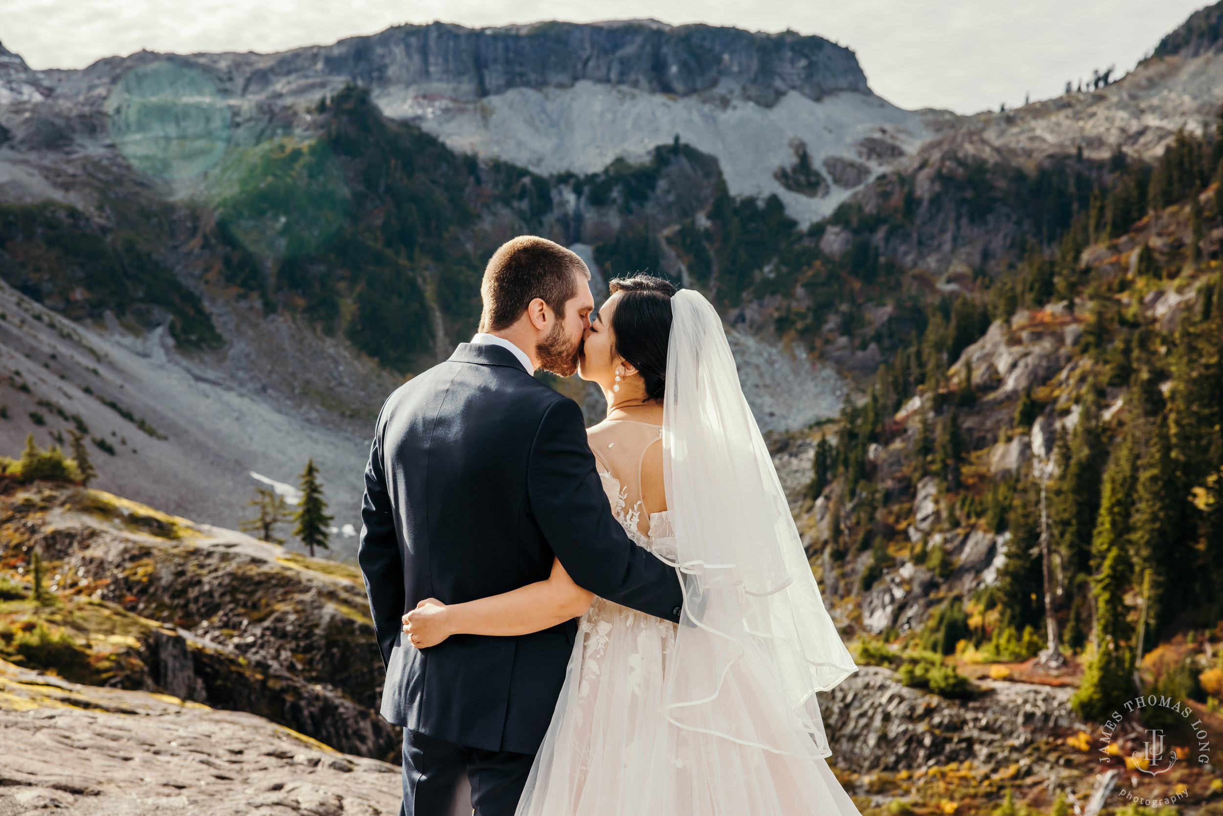 Mount Baker Cascade Mountain adventure elopement by Seattle adventure elopement photographer James Thomas Long Photography