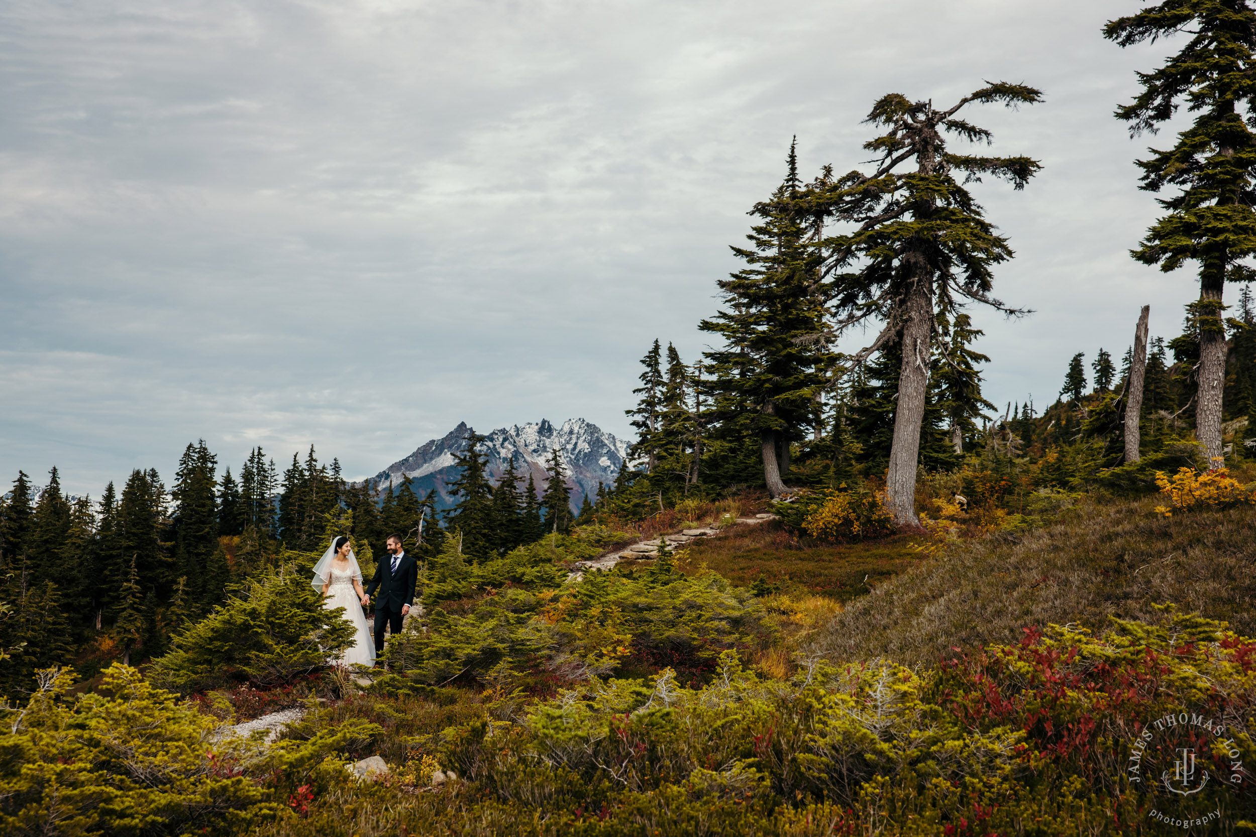 Mount Baker Cascade Mountain adventure elopement by Seattle adventure elopement photographer James Thomas Long Photography