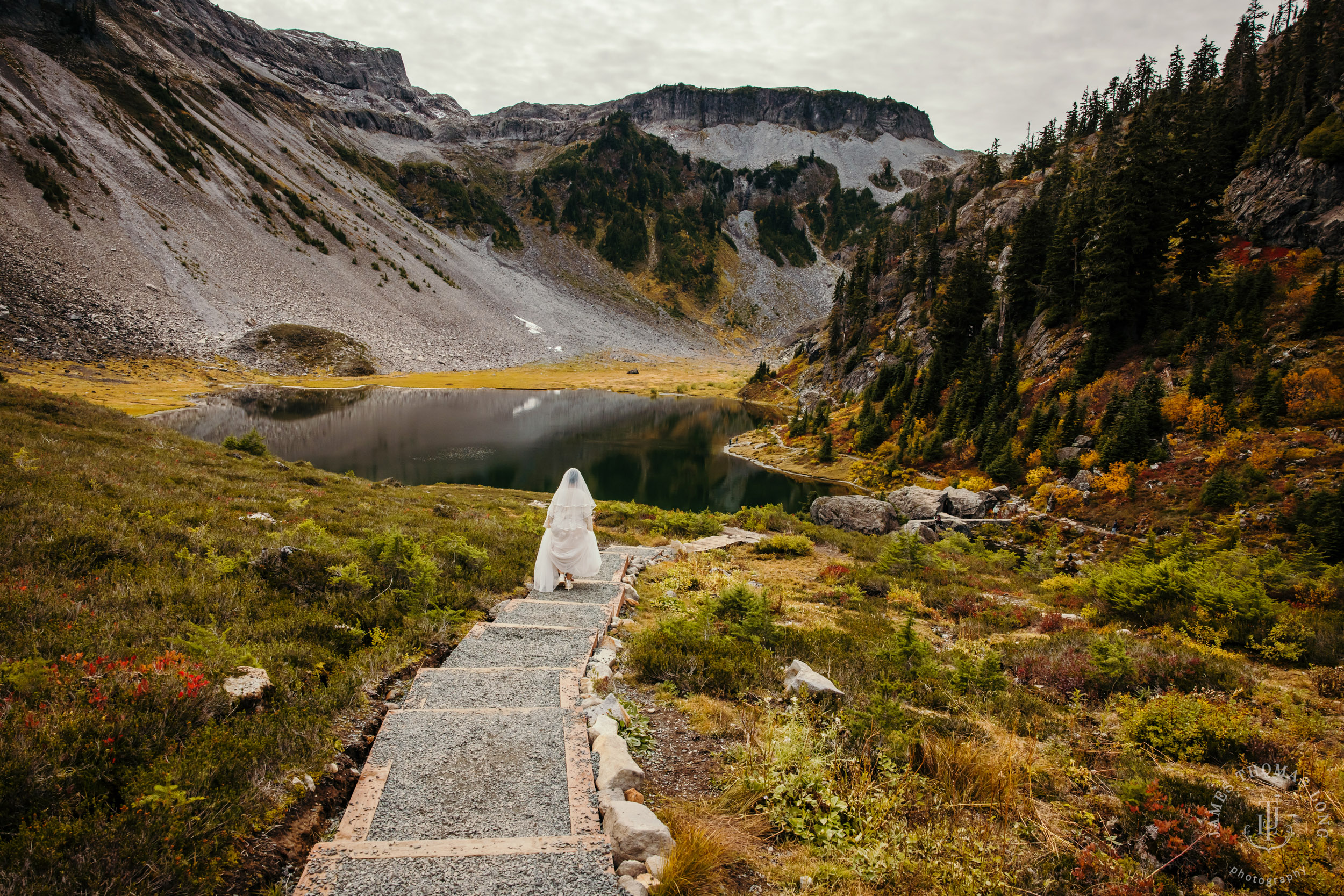 Mount Baker Cascade Mountain adventure elopement by Seattle adventure elopement photographer James Thomas Long Photography