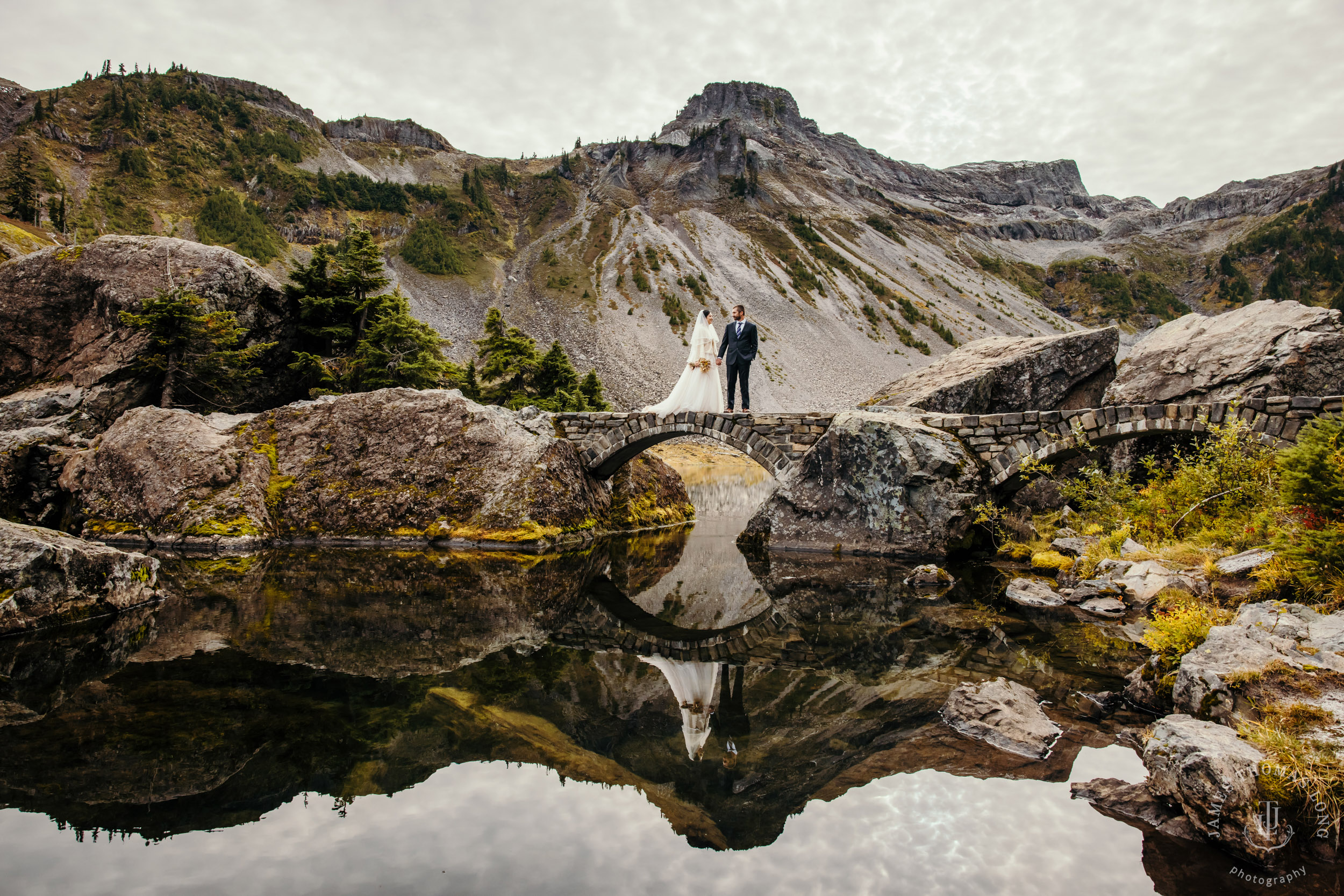 Mount Baker Cascade Mountain adventure elopement by Seattle adventure elopement photographer James Thomas Long Photography