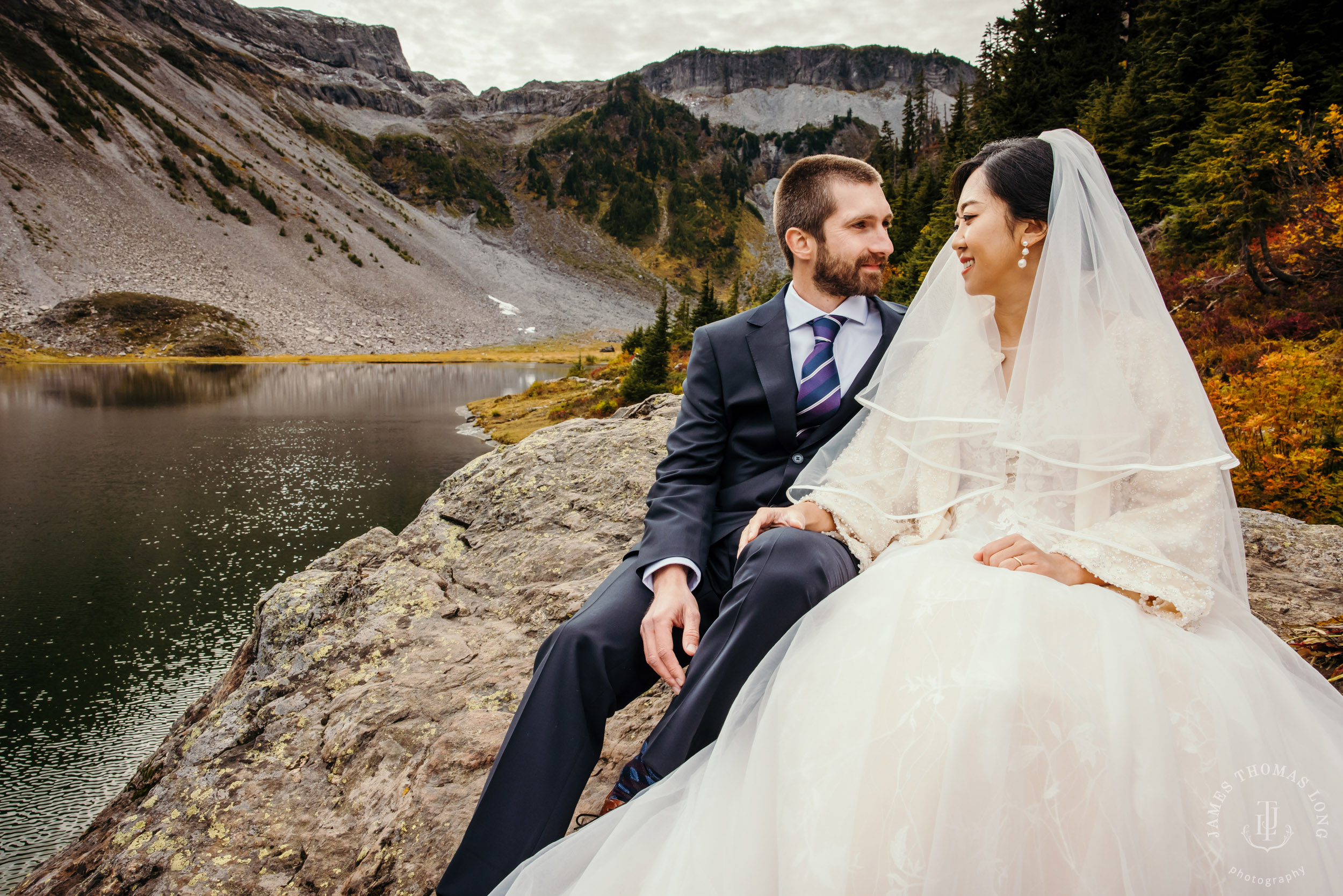 Mount Baker Cascade Mountain adventure elopement by Seattle adventure elopement photographer James Thomas Long Photography