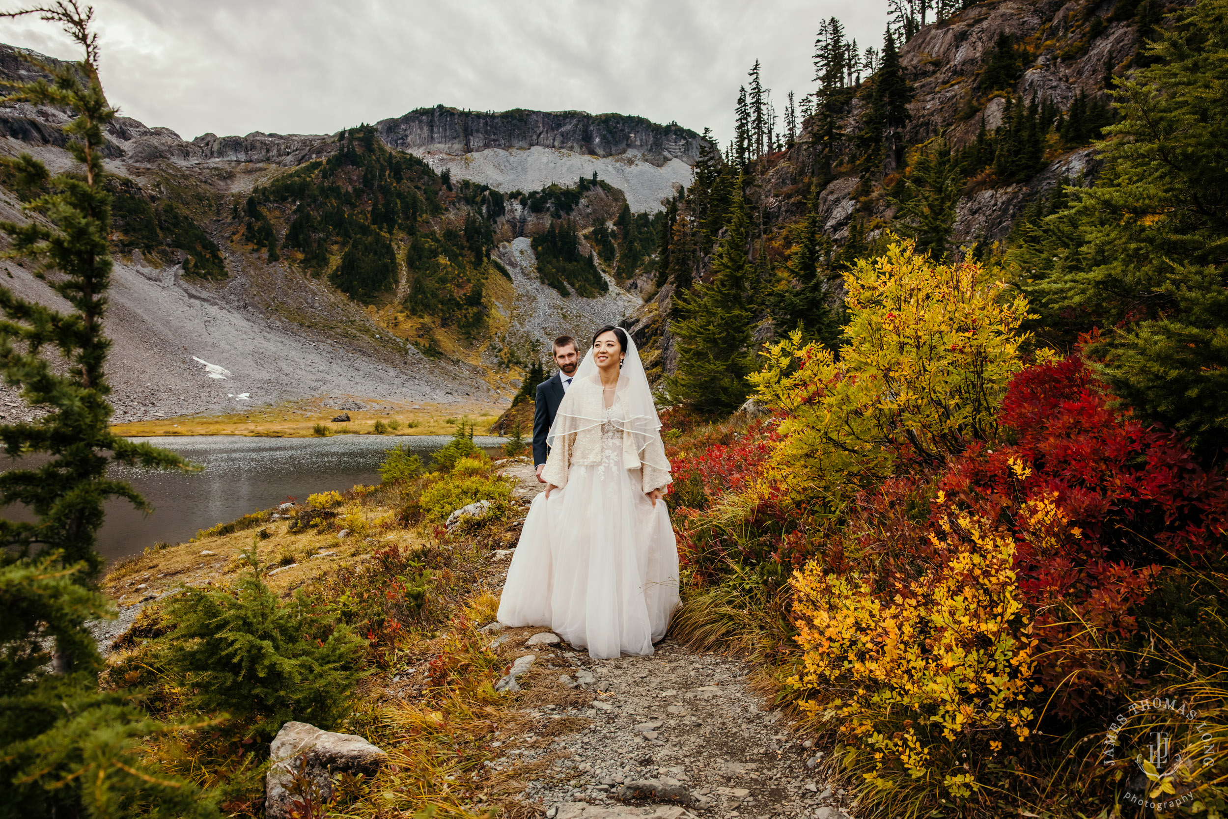 Mount Baker Cascade Mountain adventure elopement by Seattle adventure elopement photographer James Thomas Long Photography