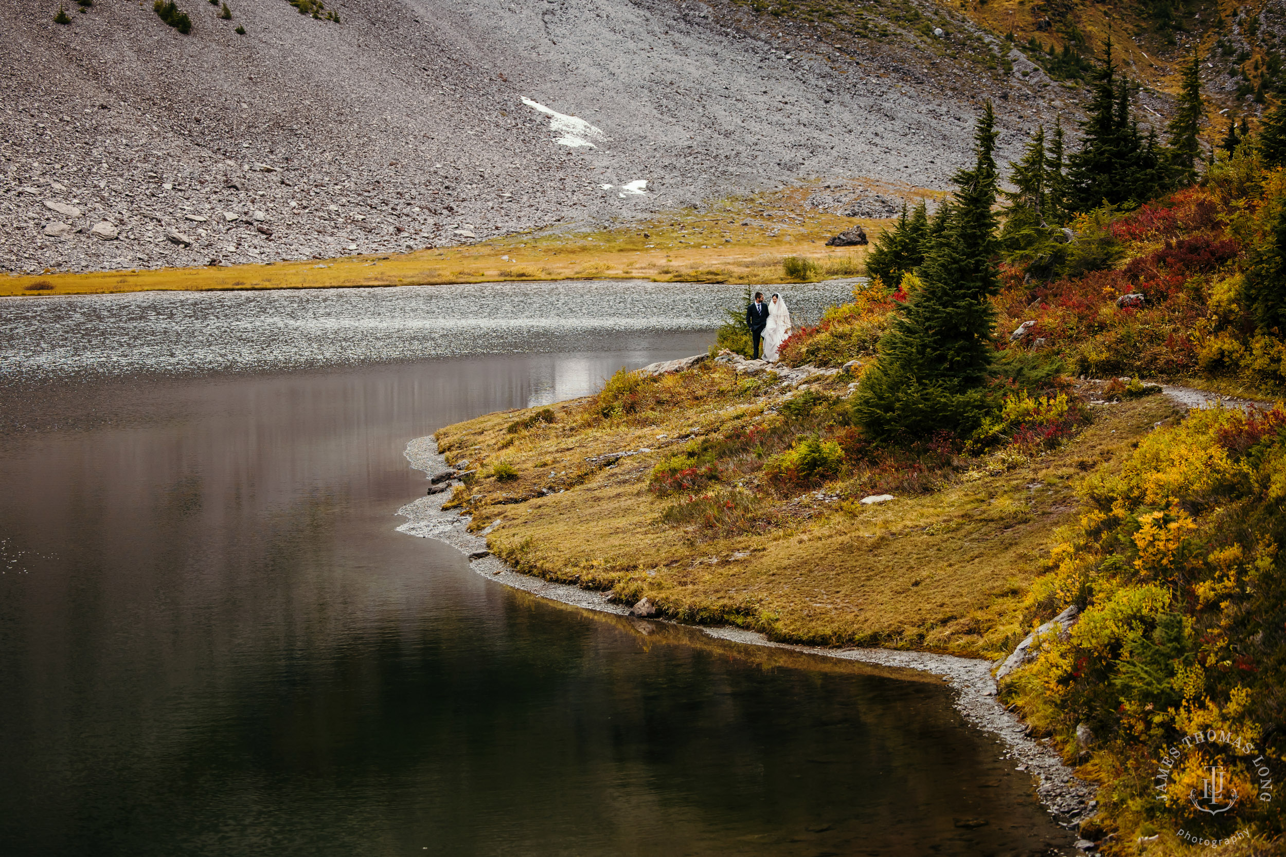 Mount Baker Cascade Mountain adventure elopement by Seattle adventure elopement photographer James Thomas Long Photography