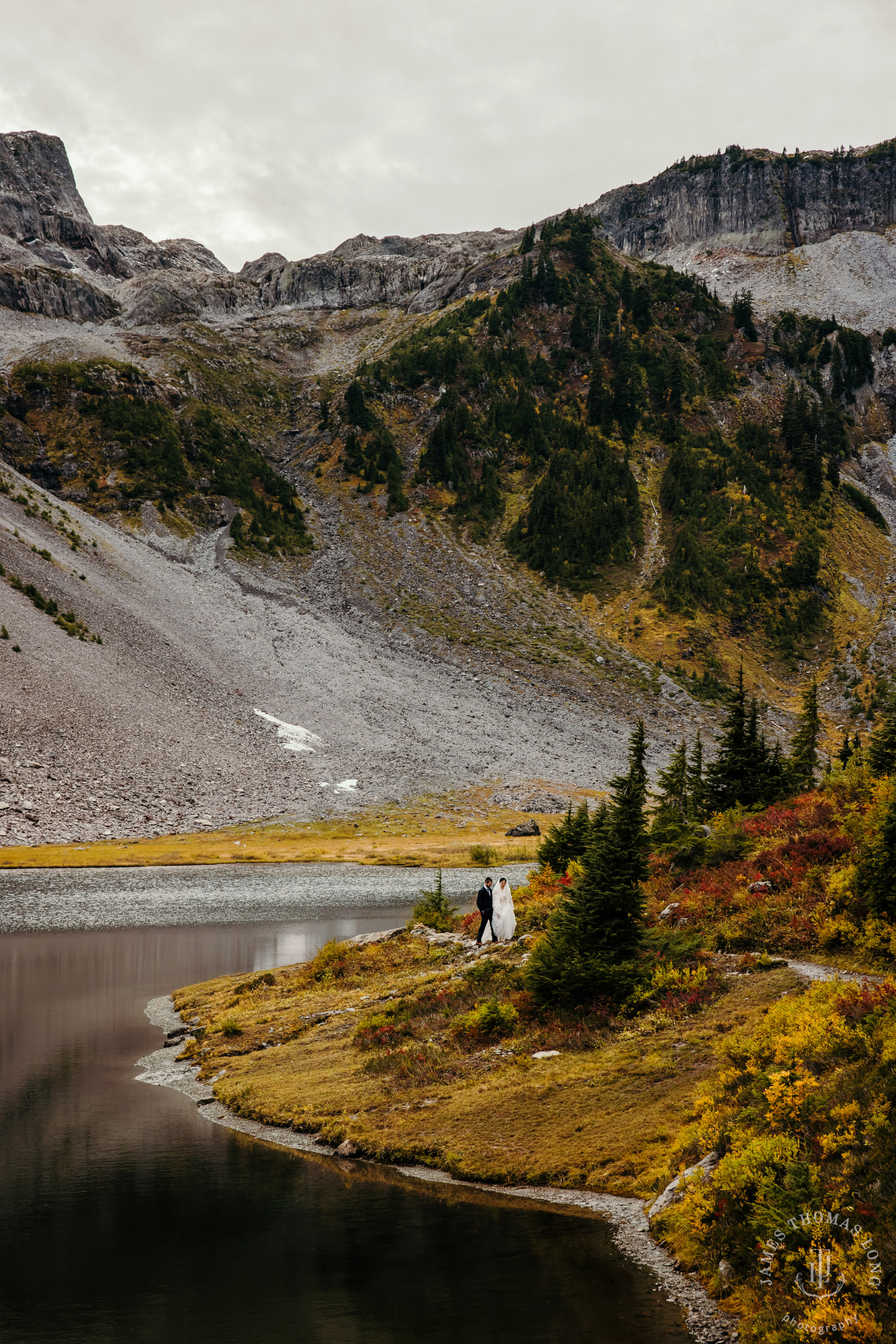 Mount Baker Cascade Mountain adventure elopement by Seattle adventure elopement photographer James Thomas Long Photography