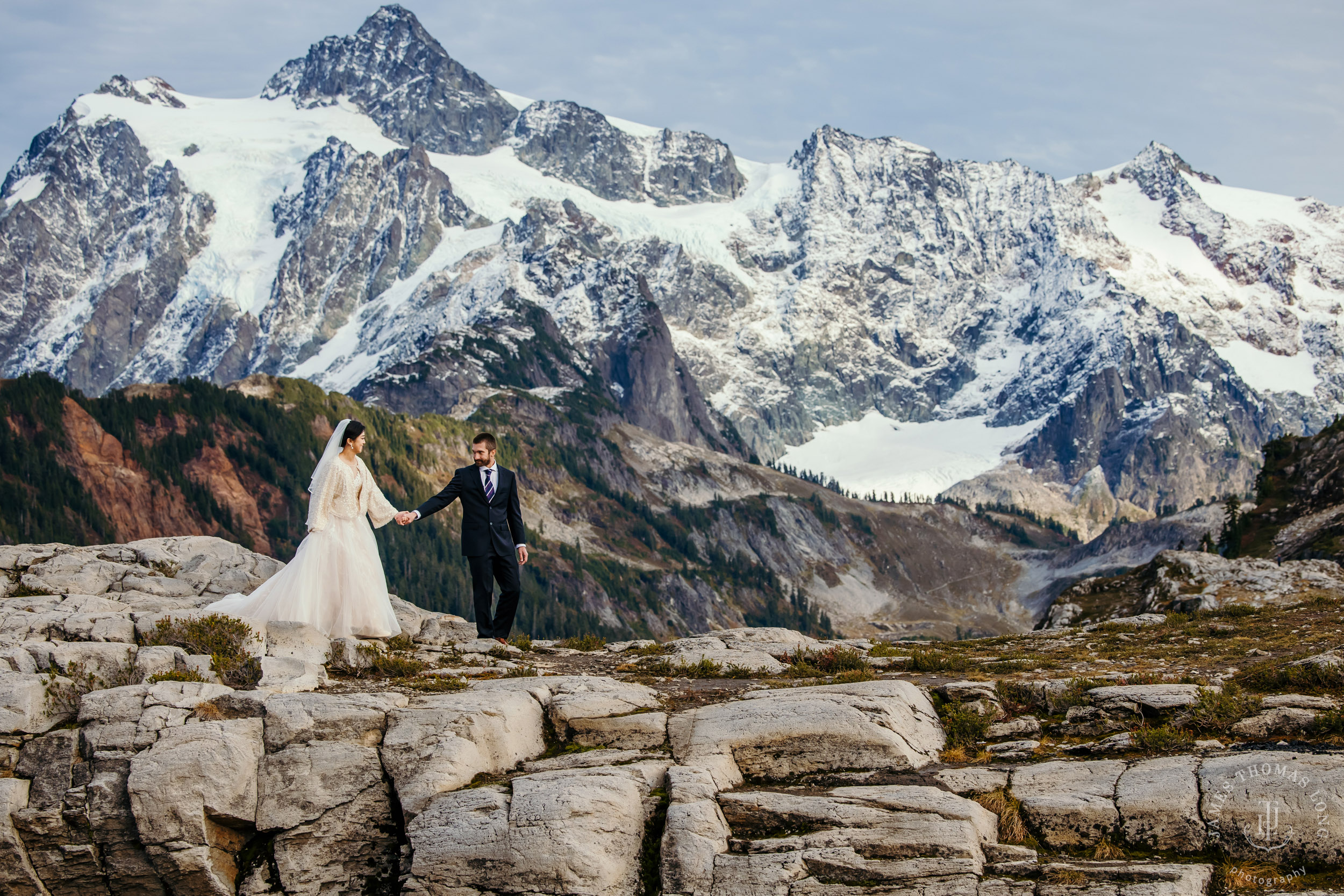 Mount Baker Cascade Mountain adventure elopement by Seattle adventure elopement photographer James Thomas Long Photography