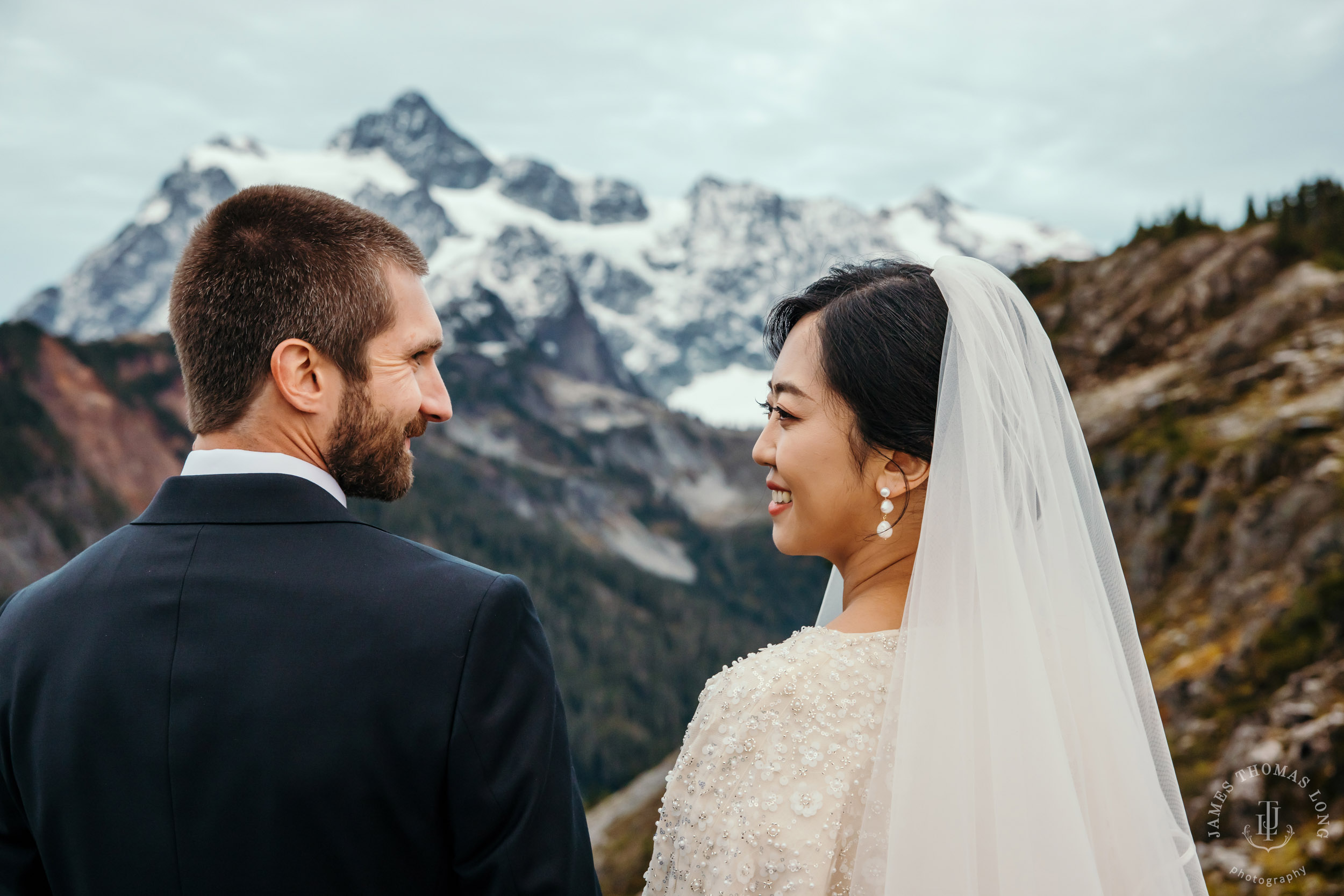 Mount Baker Cascade Mountain adventure elopement by Seattle adventure elopement photographer James Thomas Long Photography