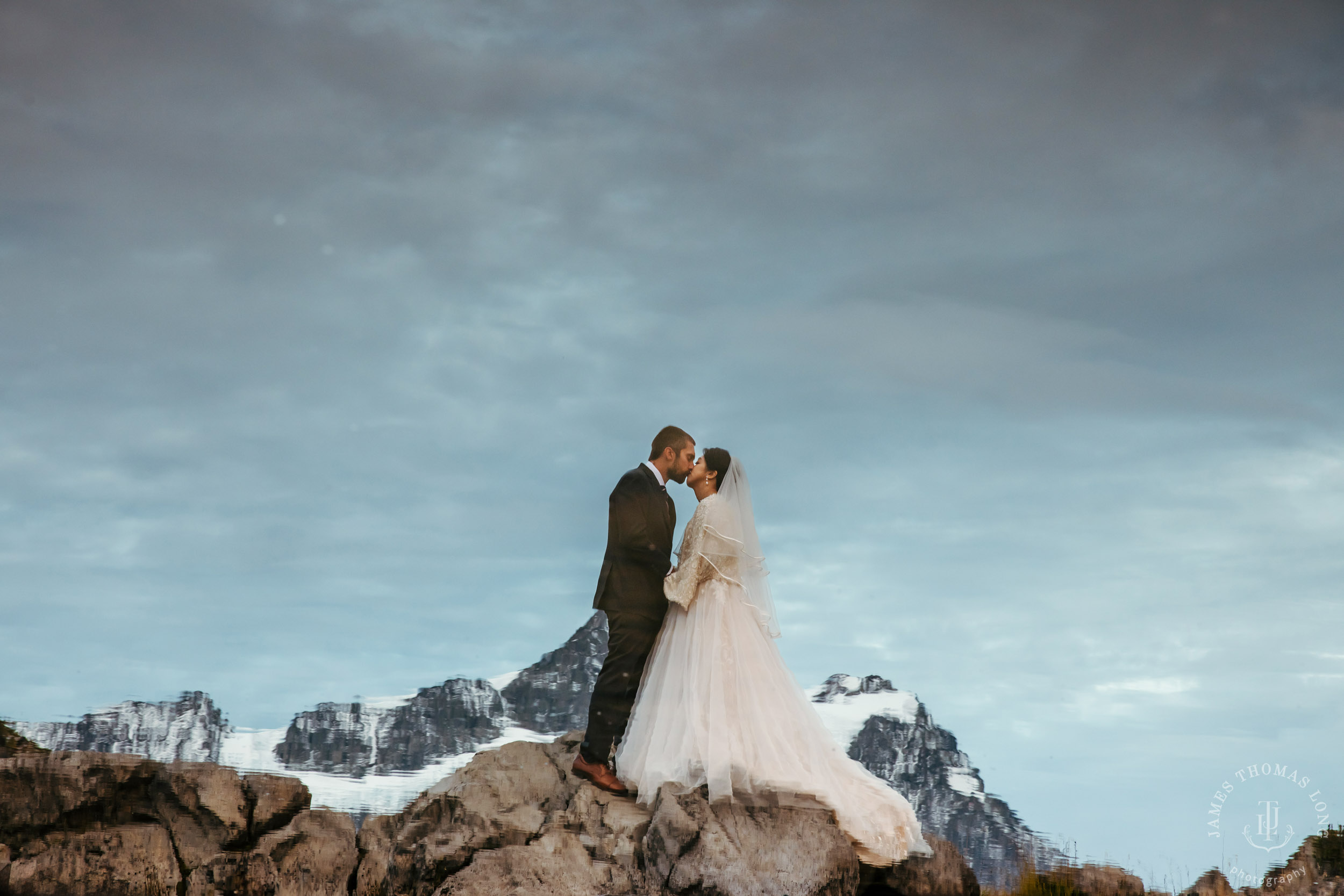 Mount Baker Cascade Mountain adventure elopement by Seattle adventure elopement photographer James Thomas Long Photography