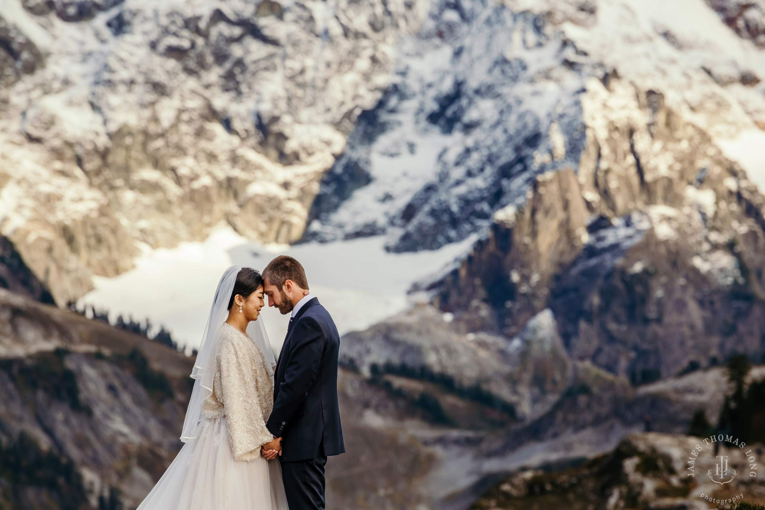 Mount Baker Cascade Mountain adventure elopement by Seattle adventure elopement photographer James Thomas Long Photography