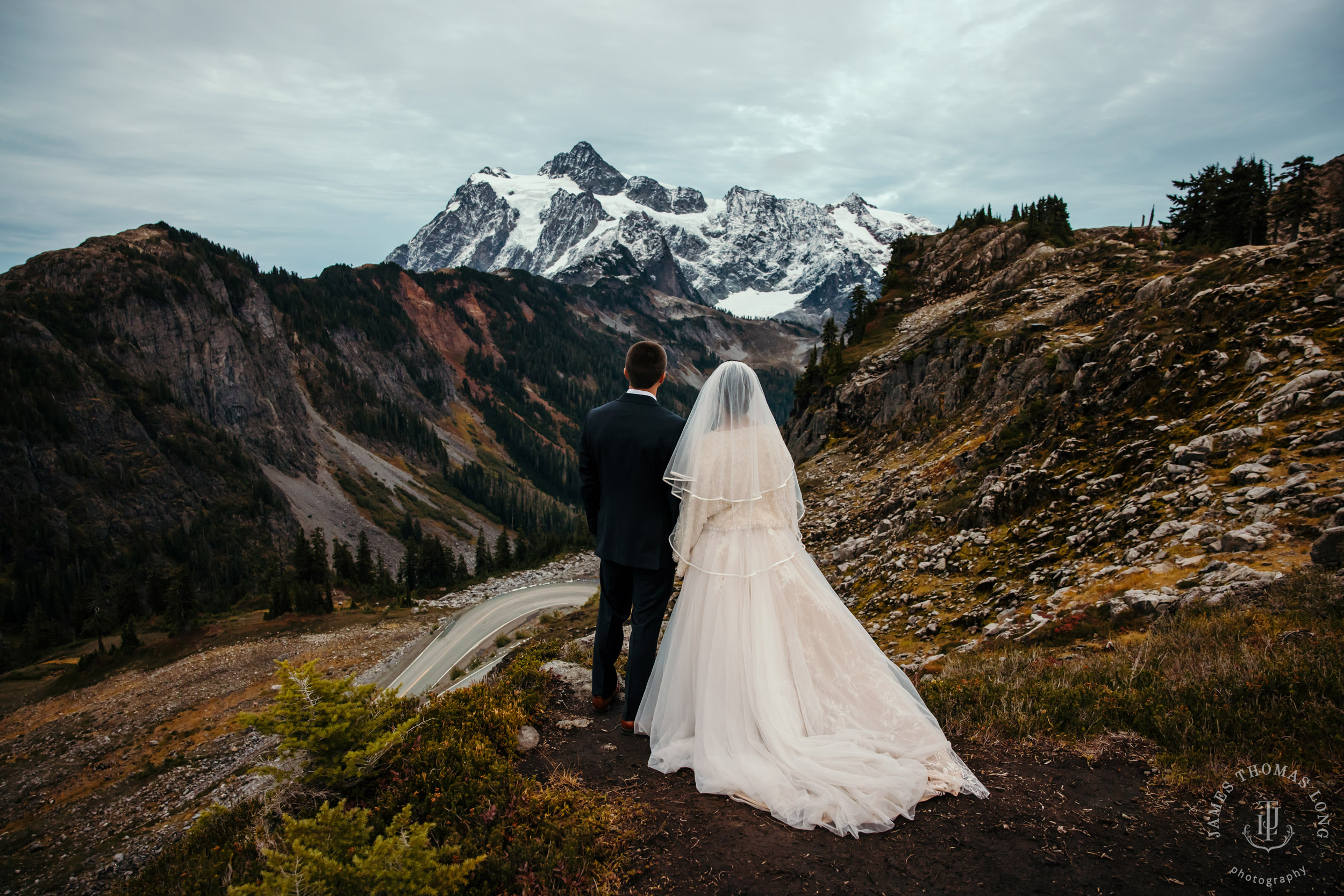 Mount Baker Cascade Mountain adventure elopement by Seattle adventure elopement photographer James Thomas Long Photography