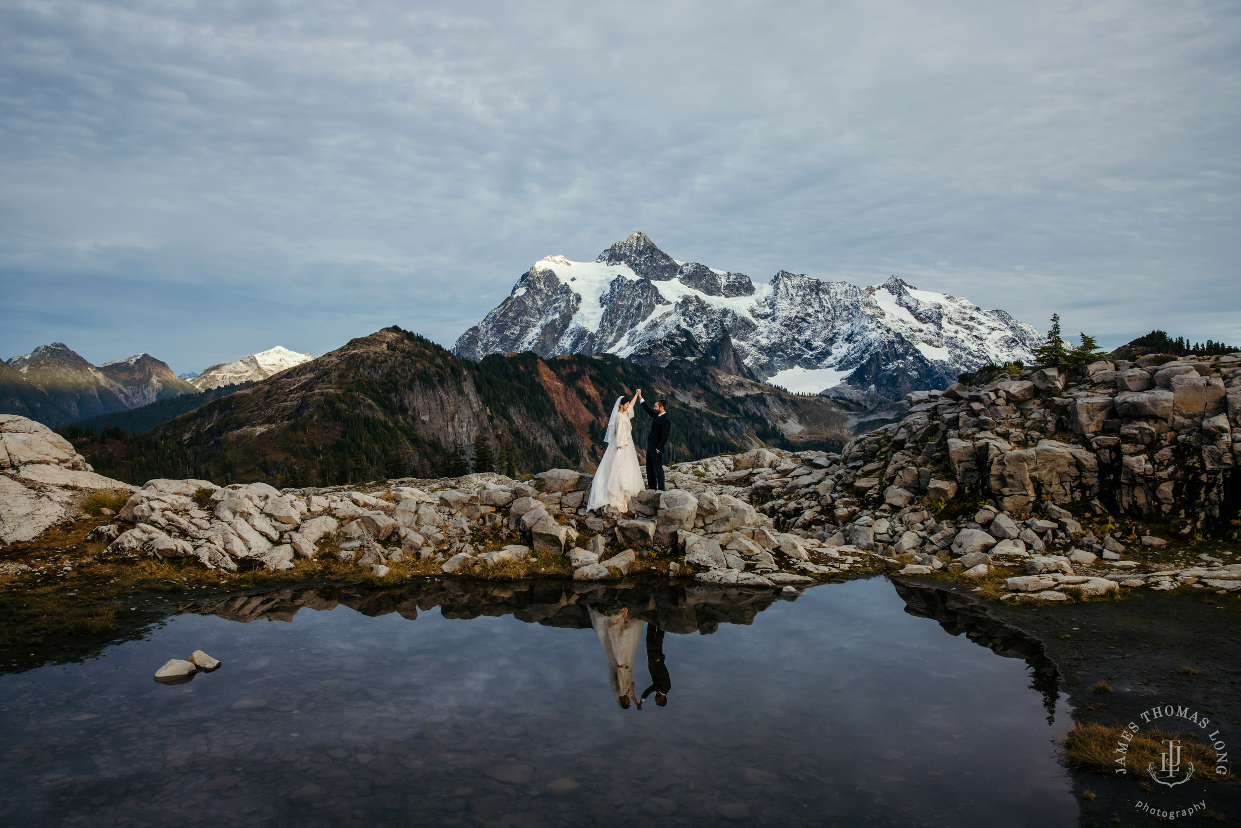 Mount Baker Cascade Mountain adventure elopement by Seattle adventure elopement photographer James Thomas Long Photography