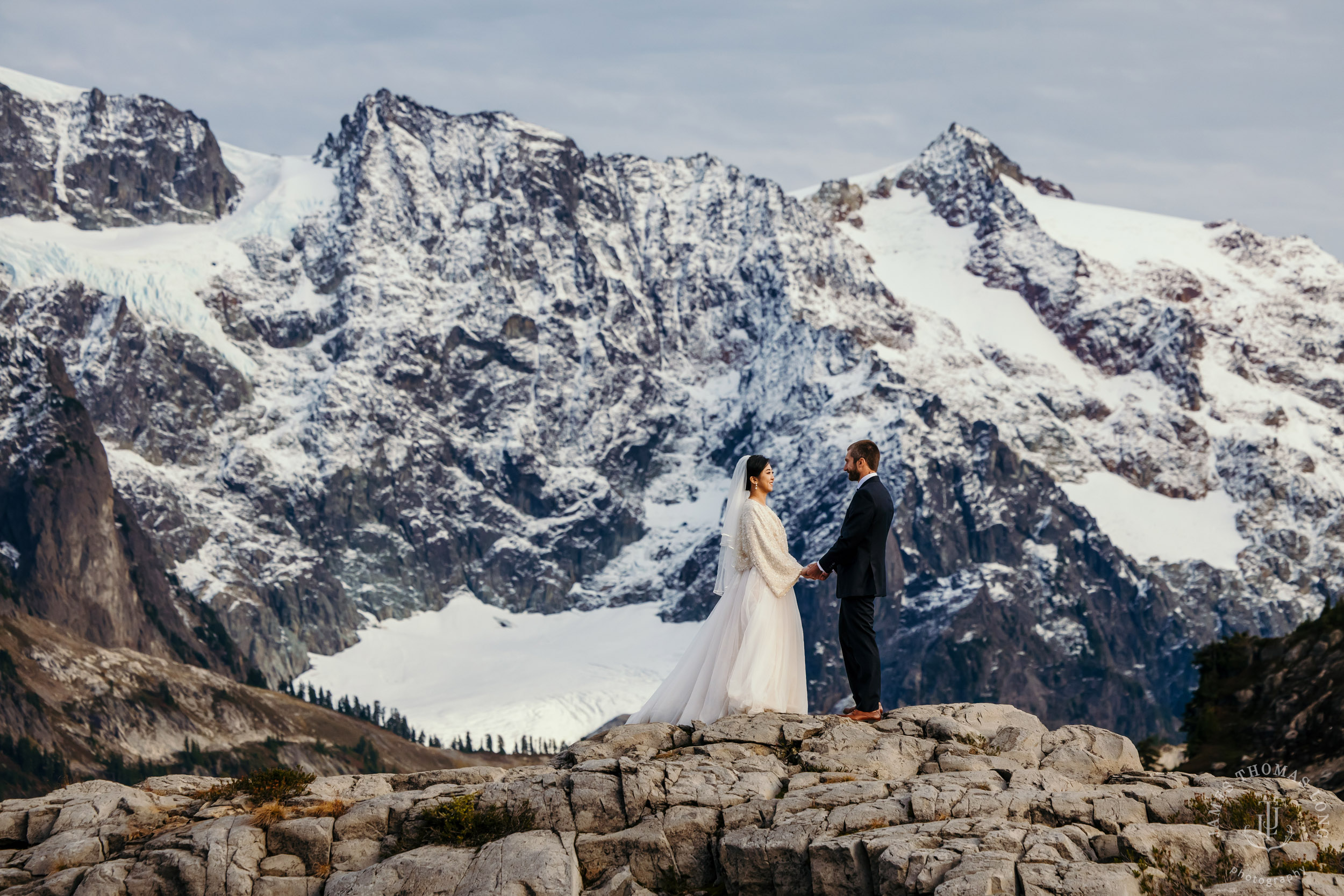 Mount Baker Cascade Mountain adventure elopement by Seattle adventure elopement photographer James Thomas Long Photography