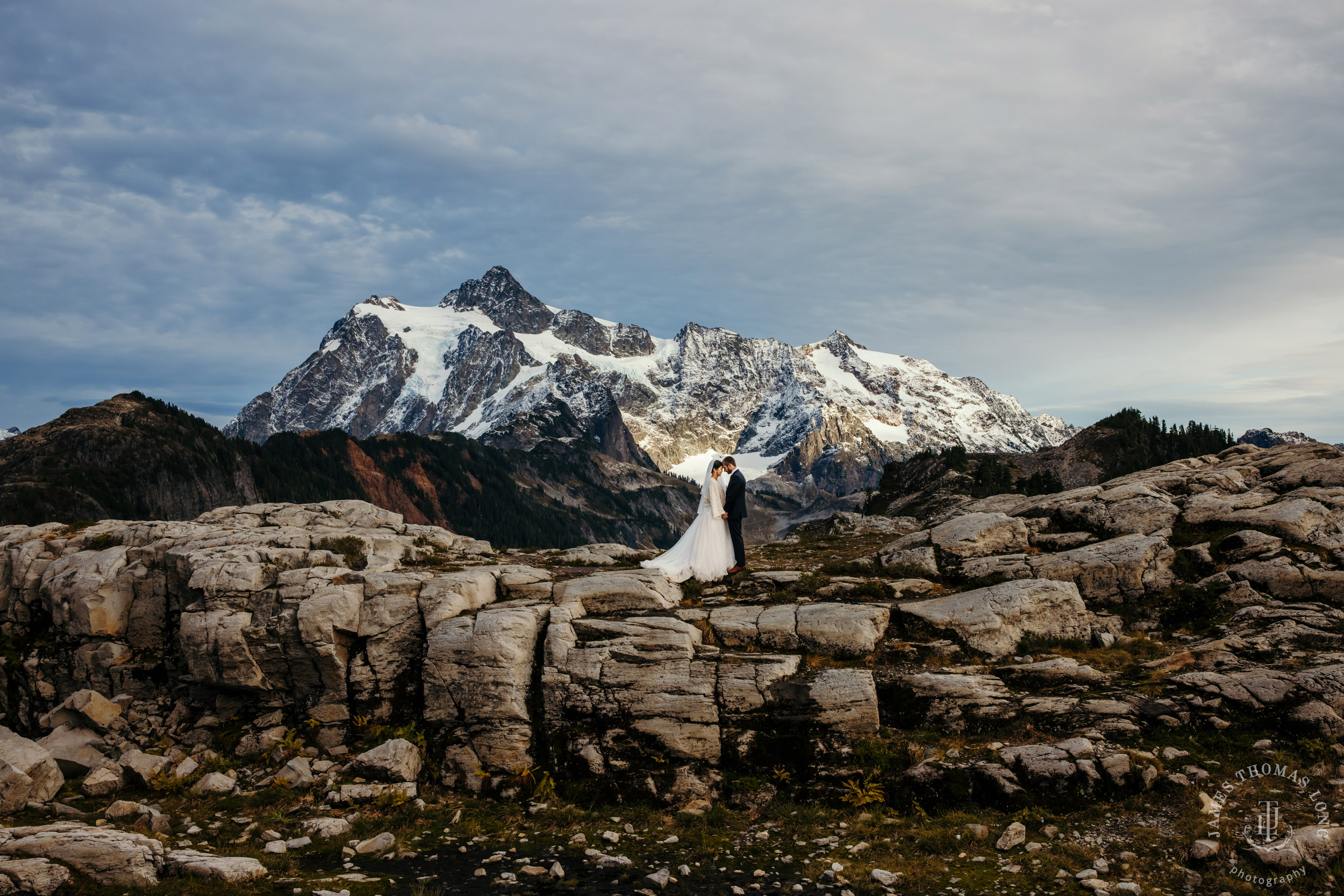 Mount Baker Cascade Mountain adventure elopement by Seattle adventure elopement photographer James Thomas Long Photography