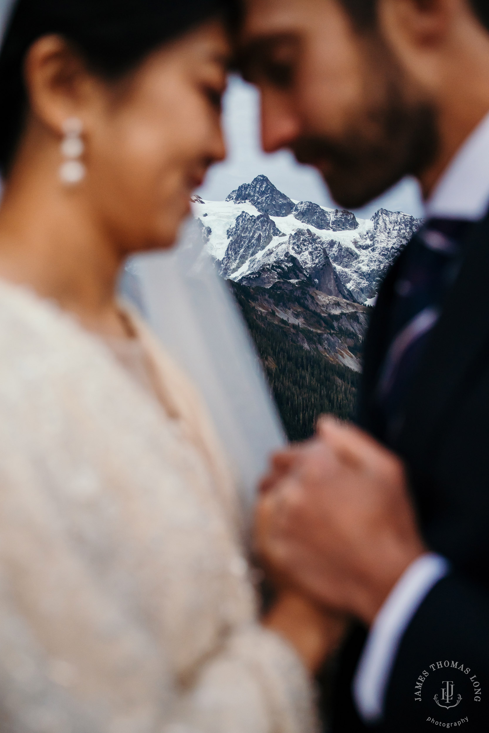 Mount Baker Cascade Mountain adventure elopement by Seattle adventure elopement photographer James Thomas Long Photography