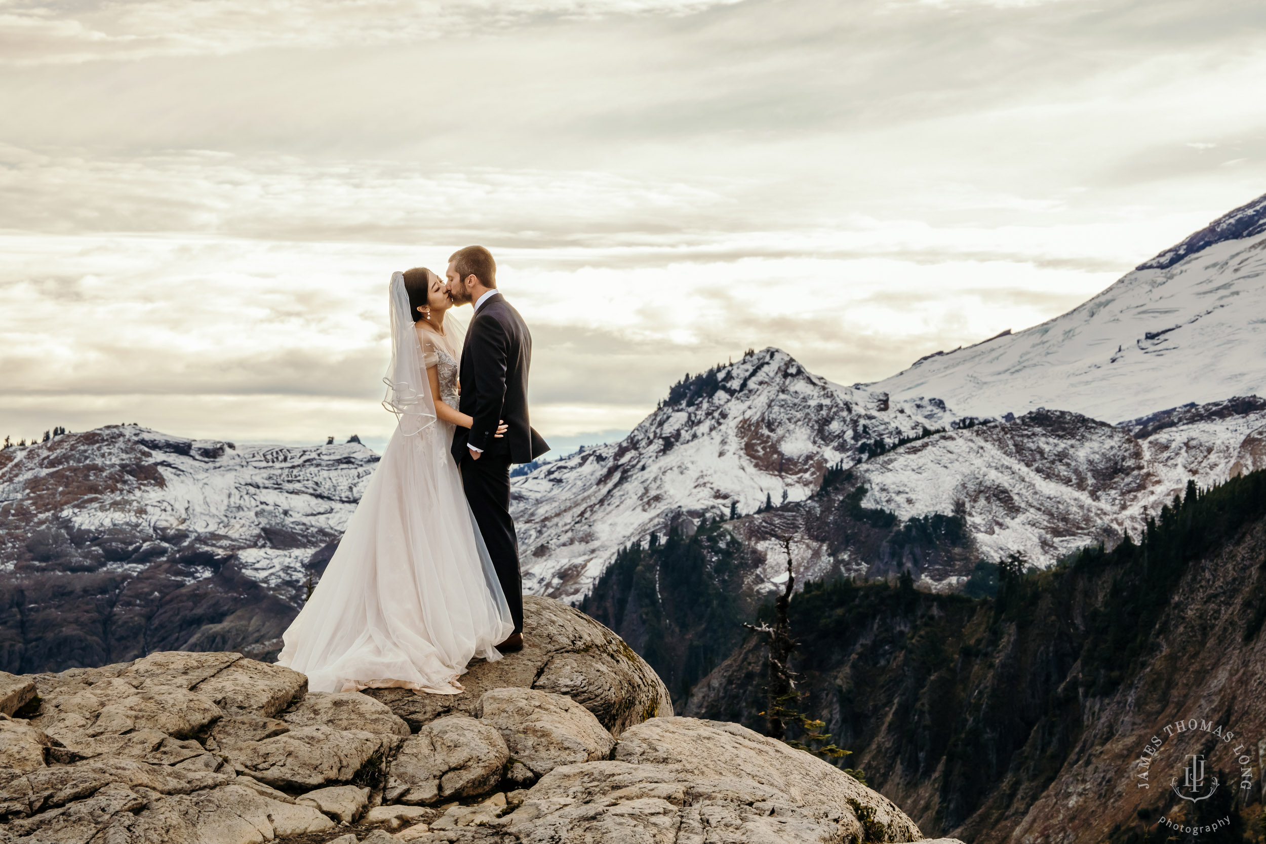 Mount Baker Cascade Mountain adventure elopement by Seattle adventure elopement photographer James Thomas Long Photography