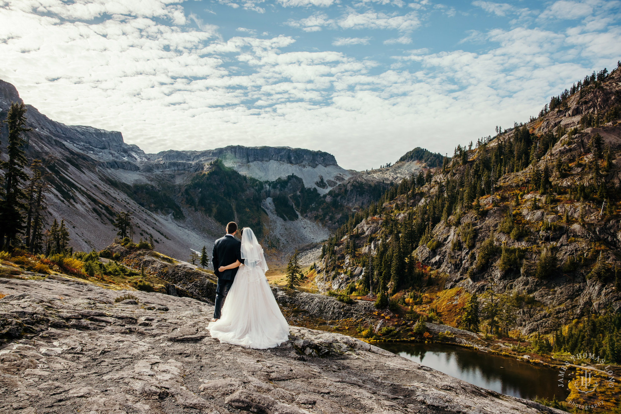 Mount Baker Cascade Mountain adventure elopement by Seattle adventure elopement photographer James Thomas Long Photography