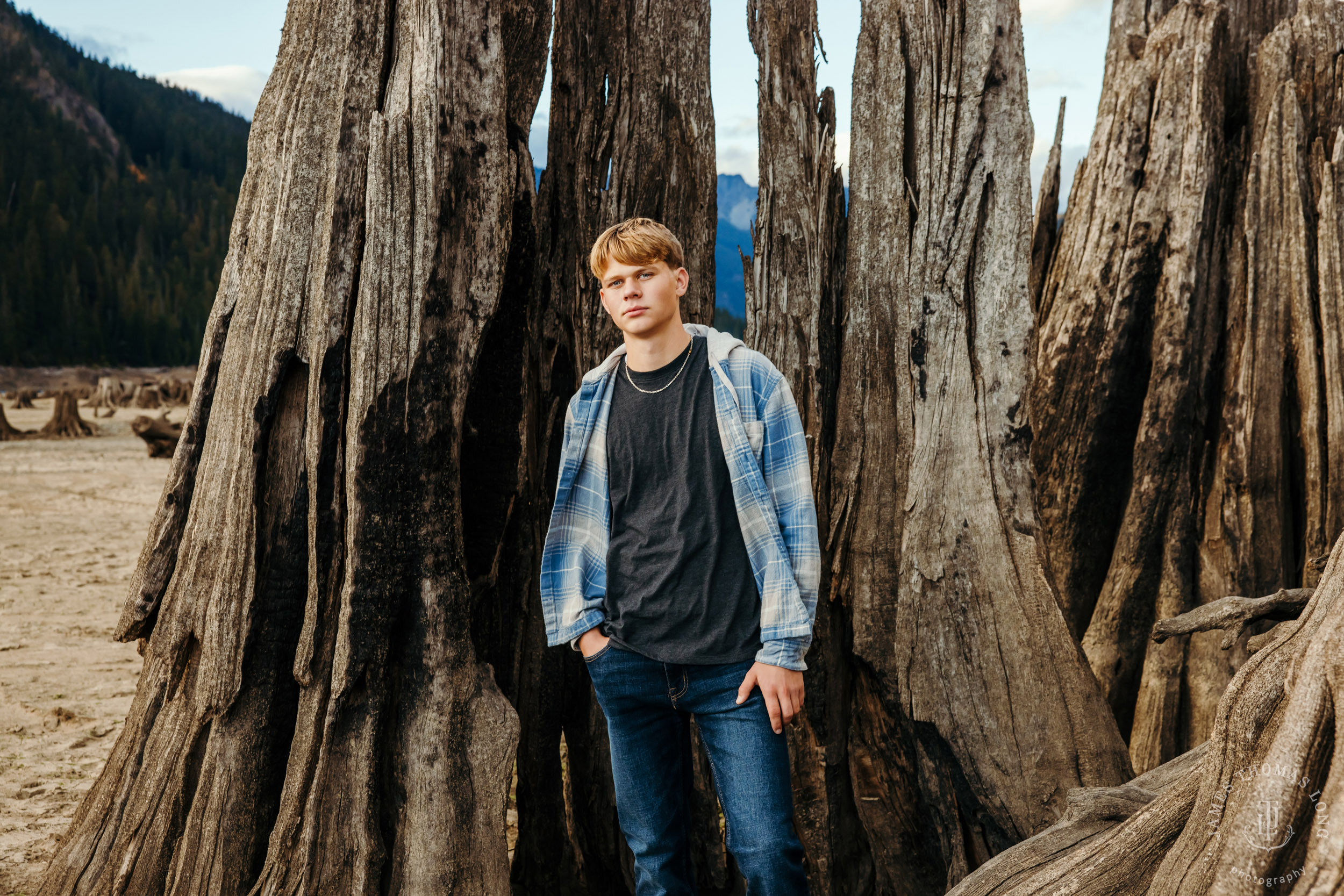 Cascade Mountain adventure HS senior portrait session by Seattle senior portrait photographer James Thomas Long Photography