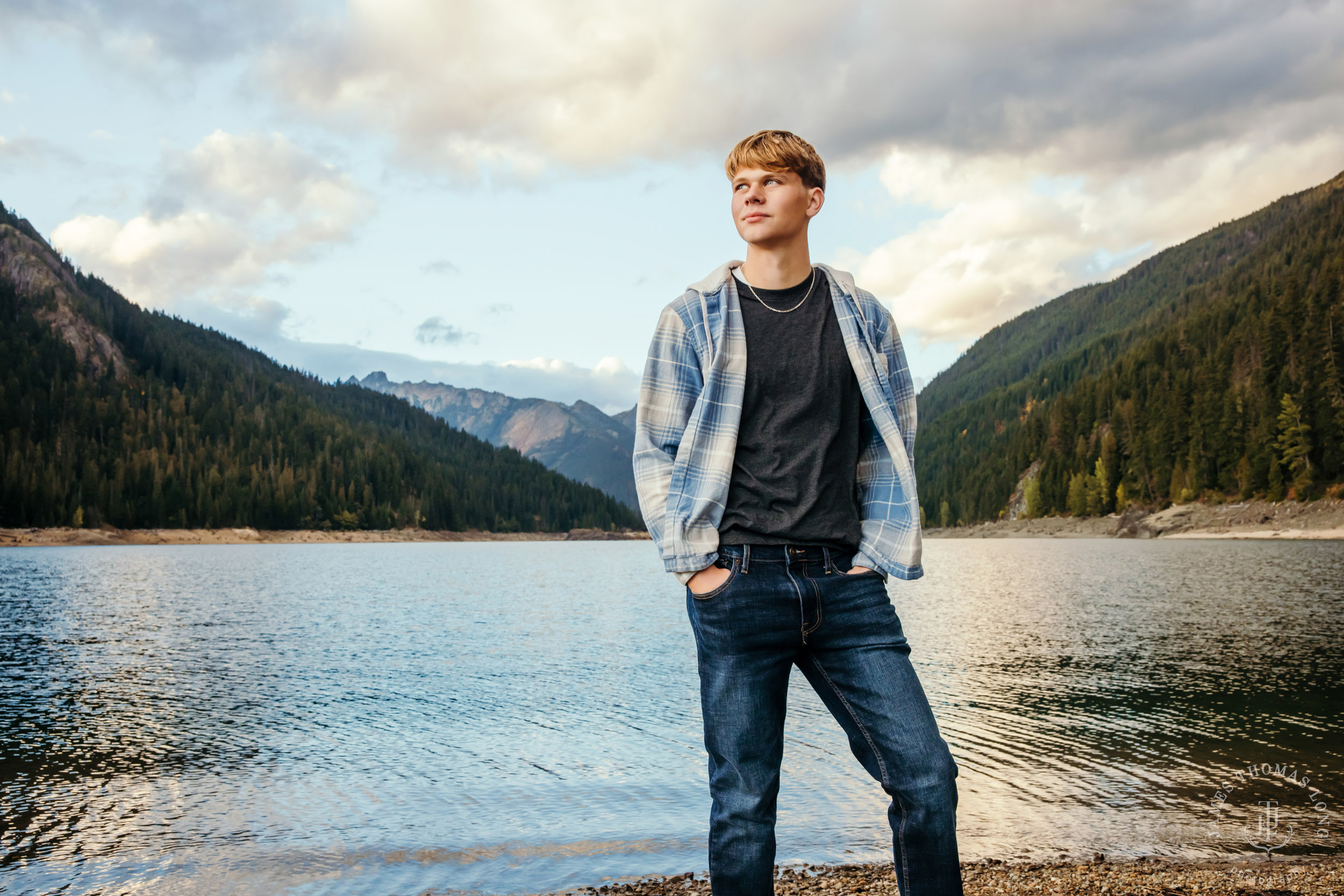 Cascade Mountain adventure HS senior portrait session by Seattle senior portrait photographer James Thomas Long Photography