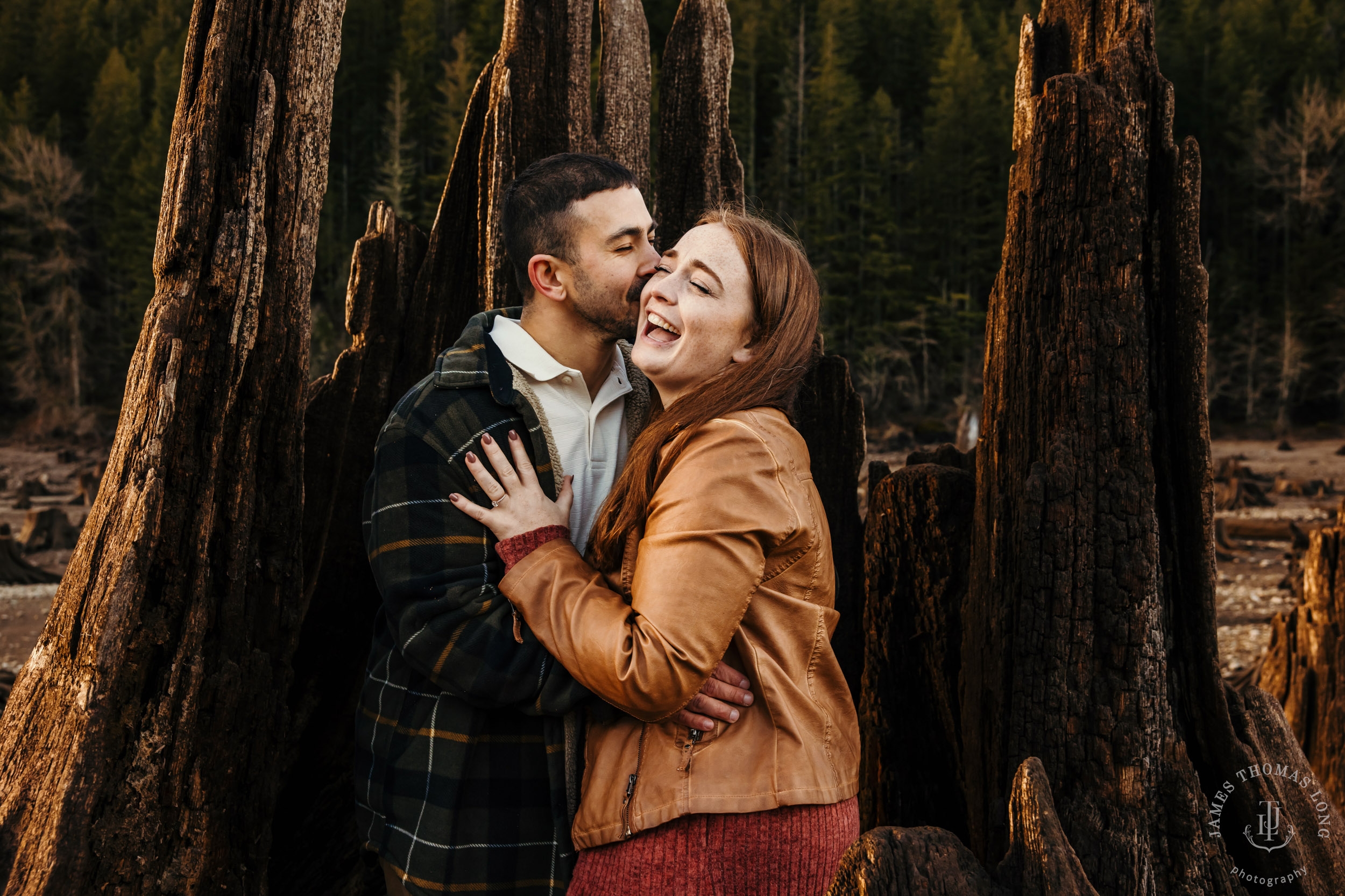 Snoqualmie adventure family and engagement session by Snoqualmie adventure family photographer James Thomas Long Photography