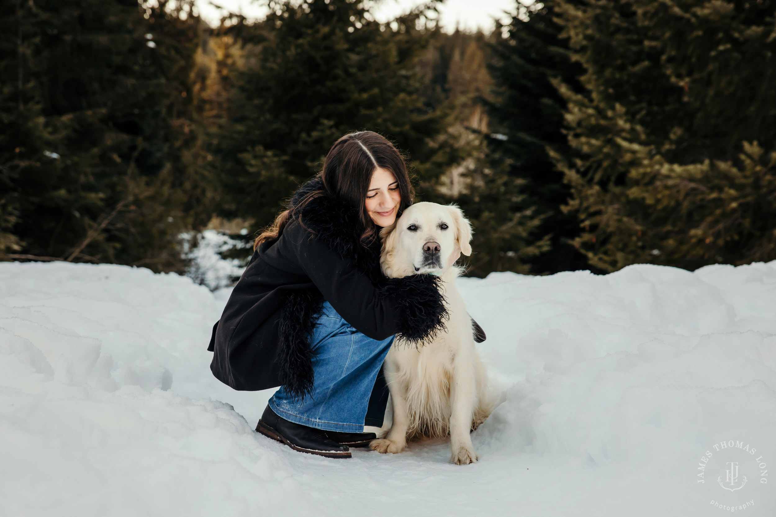 Cascade Mountain HS senior portrait session in the snow by Seattle senior portrait photographer James Thomas Long Photography