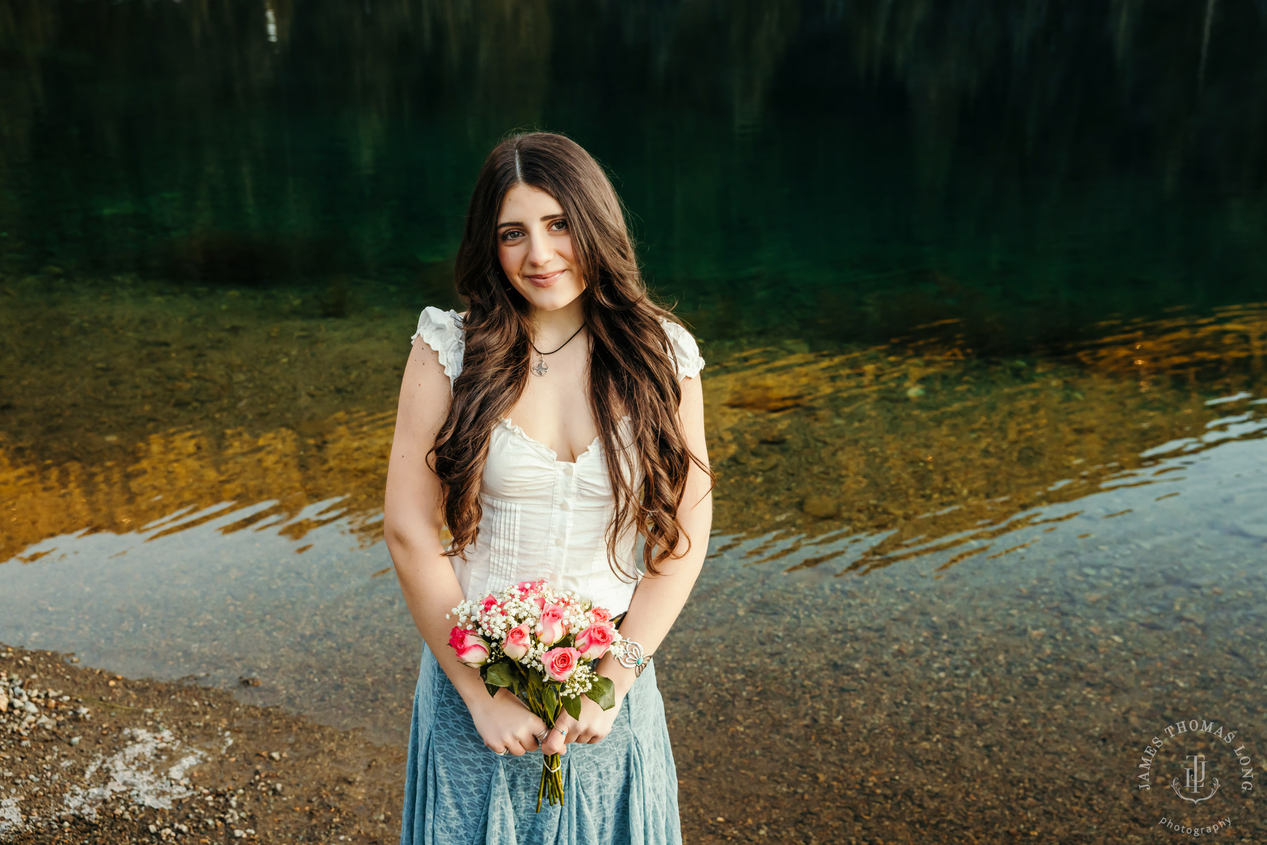 Cascade Mountain HS senior portrait session in the snow by Seattle senior portrait photographer James Thomas Long Photography