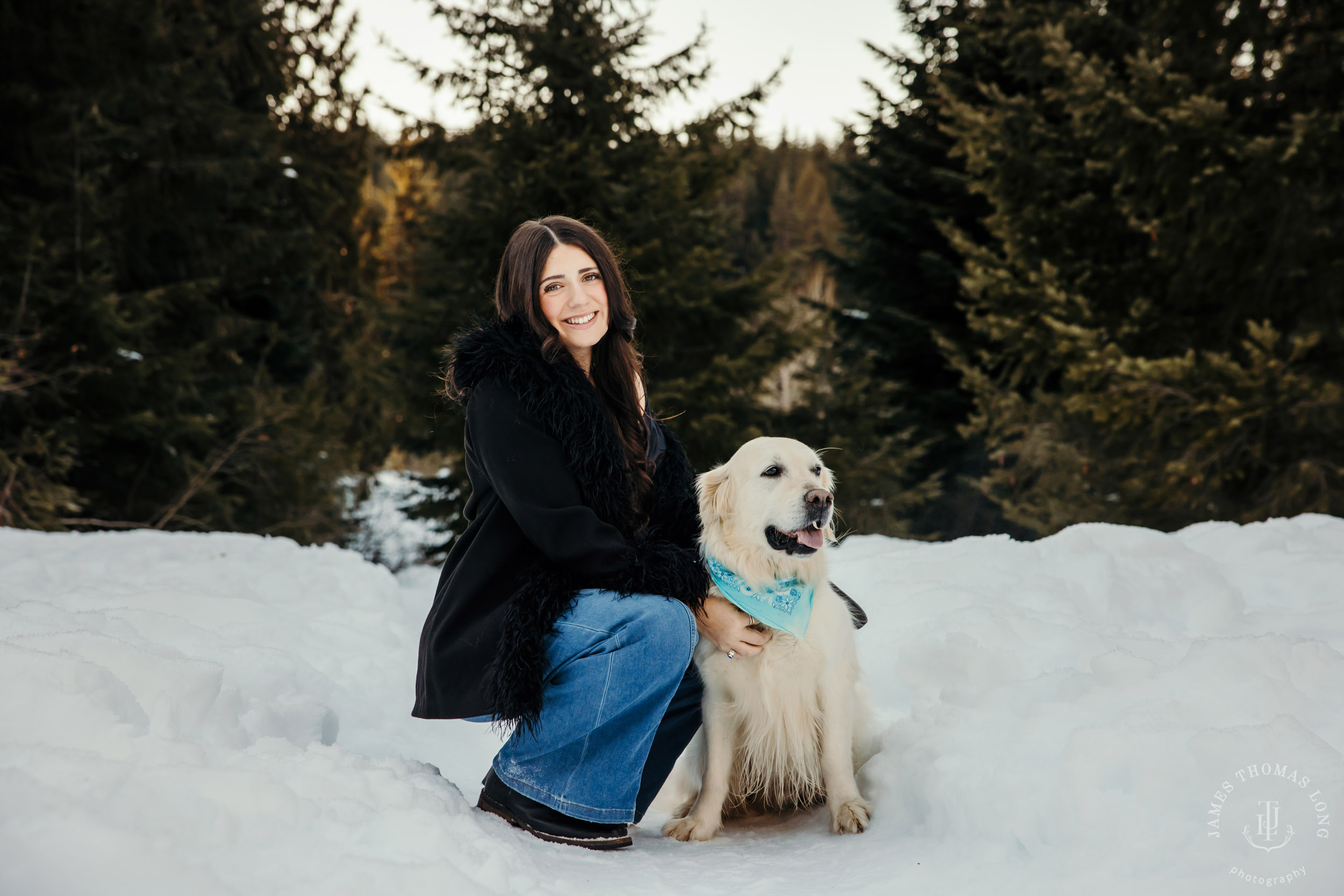 Cascade Mountain HS senior portrait session in the snow by Seattle senior portrait photographer James Thomas Long Photography