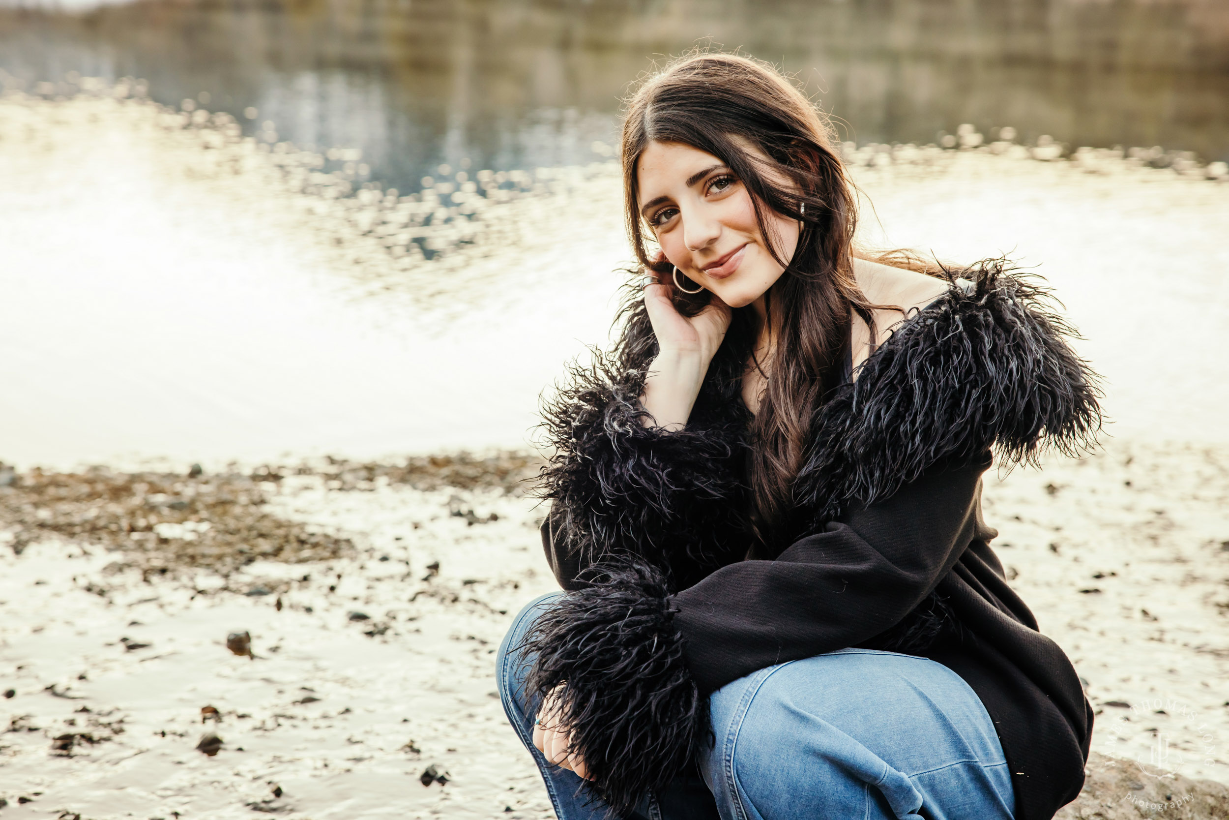 Cascade Mountain HS senior portrait session in the snow by Seattle senior portrait photographer James Thomas Long Photography