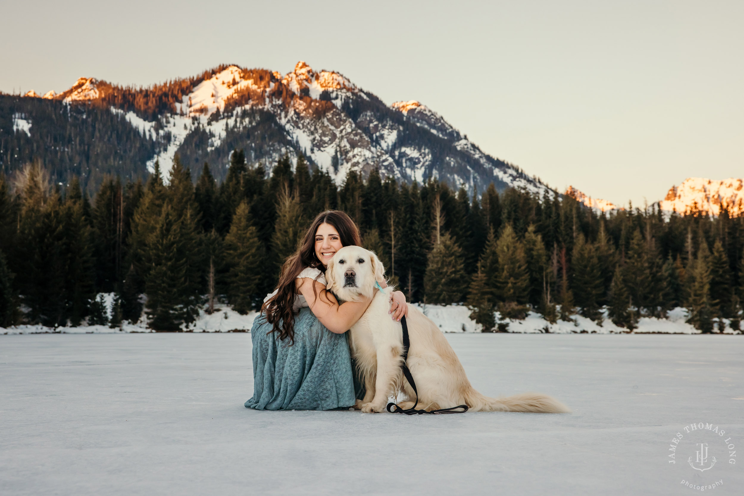 Cascade Mountain HS senior portrait session in the snow by Seattle senior portrait photographer James Thomas Long Photography