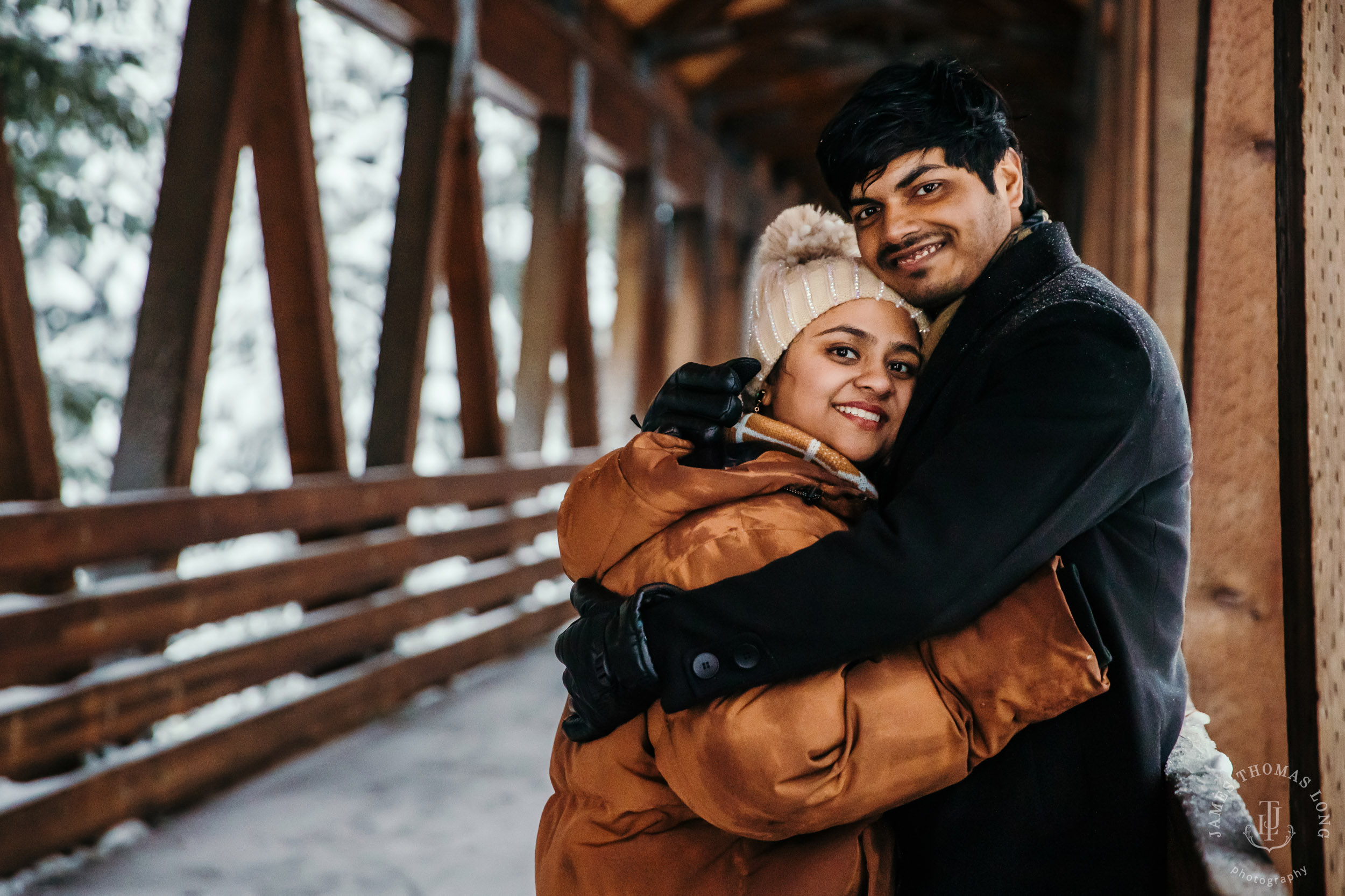 Snoqualmie Pass adventure engagement session by Snoqualmie wedding photographer James Thomas Long Photography